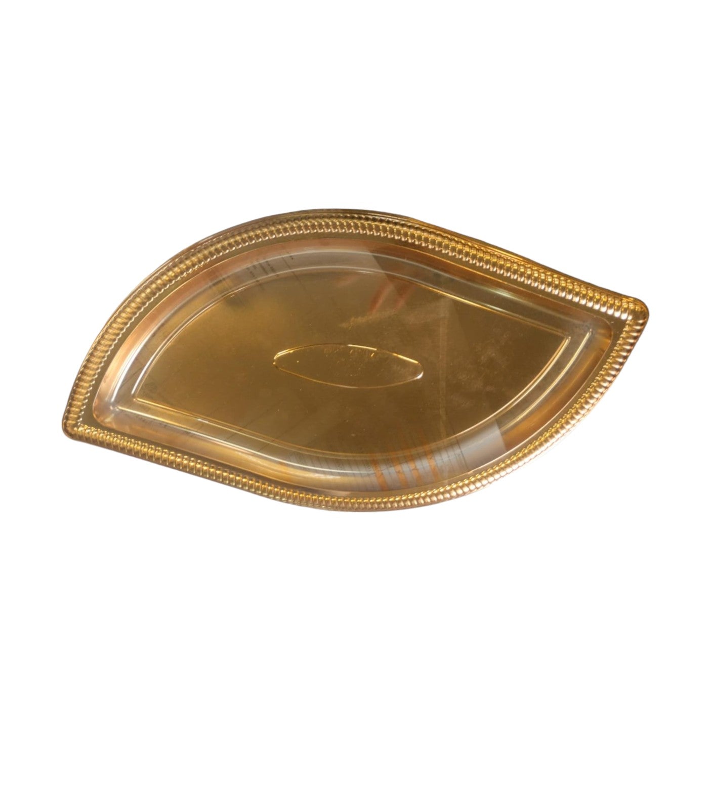 Disposable Plastic Serving Leaf Tray with Lid 39x20x4cm