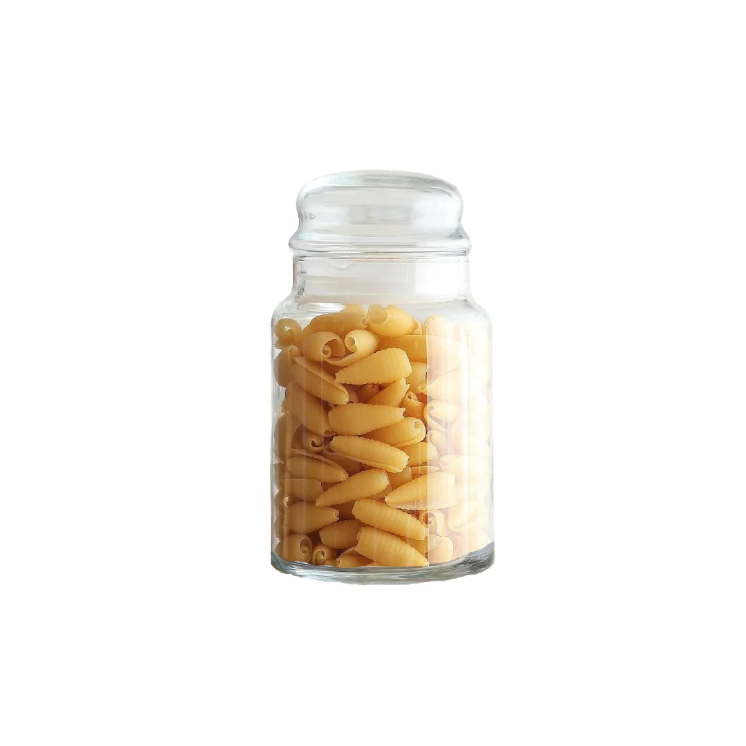 LAV Glass Canister Jar 635ml with White Lid SGN946
