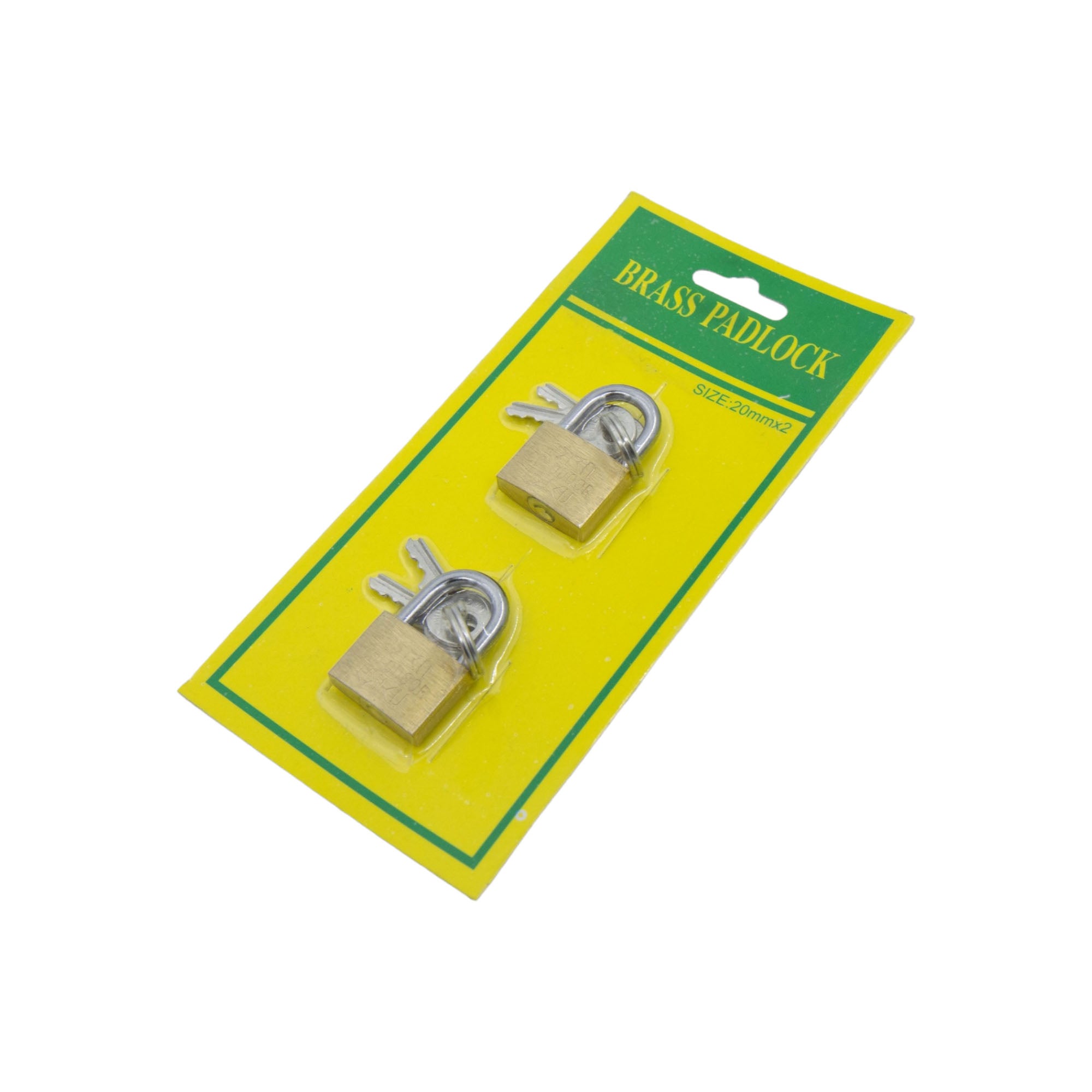 Padlock Brass 20mm 2pce 8898