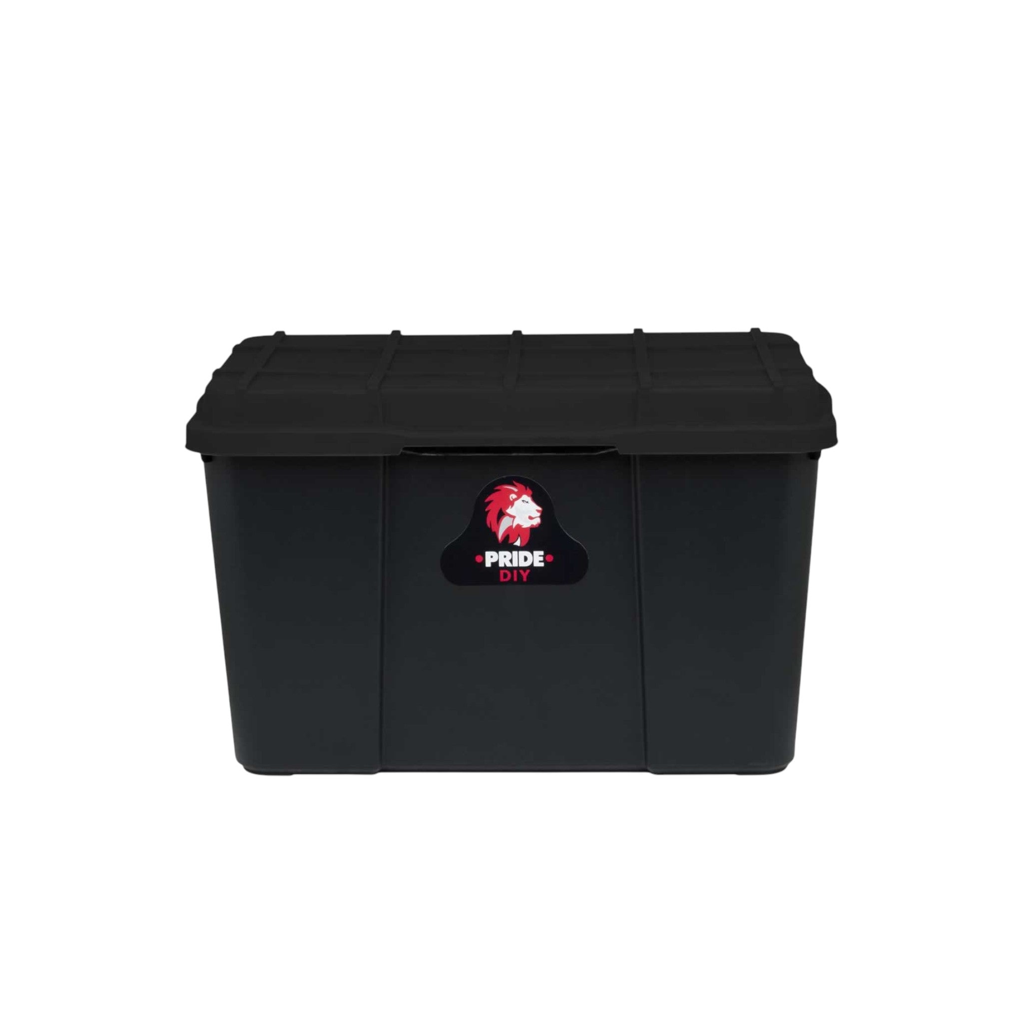 Pride Clear Solid Black Storage Box 65L