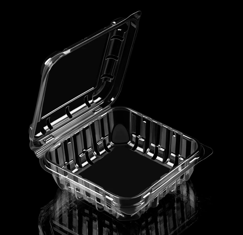 Disposable PP Fruit & Vegetable Packaging Container 11x4cm Blister Transparent Clamshell Flip Lid 10pack