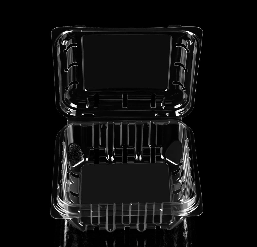 Disposable PP Fruit & Vegetable Packaging Container 11x4cm Blister Transparent Clamshell Flip Lid 10pack