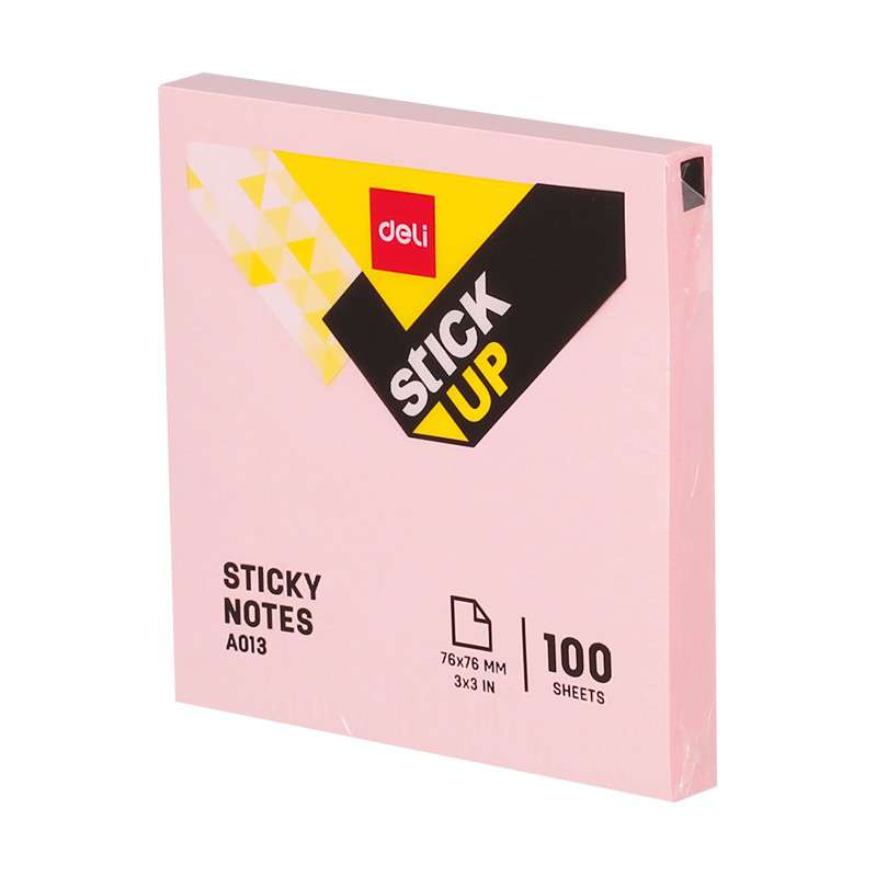 Deli Sticky Notes 76x76mm 100sheets Assorted