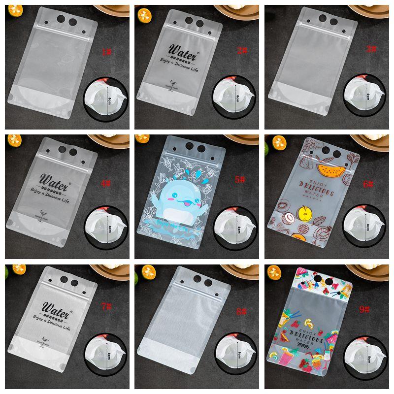 500ml Print Stand-up Drink Pouches 13x23x3cm Reusable