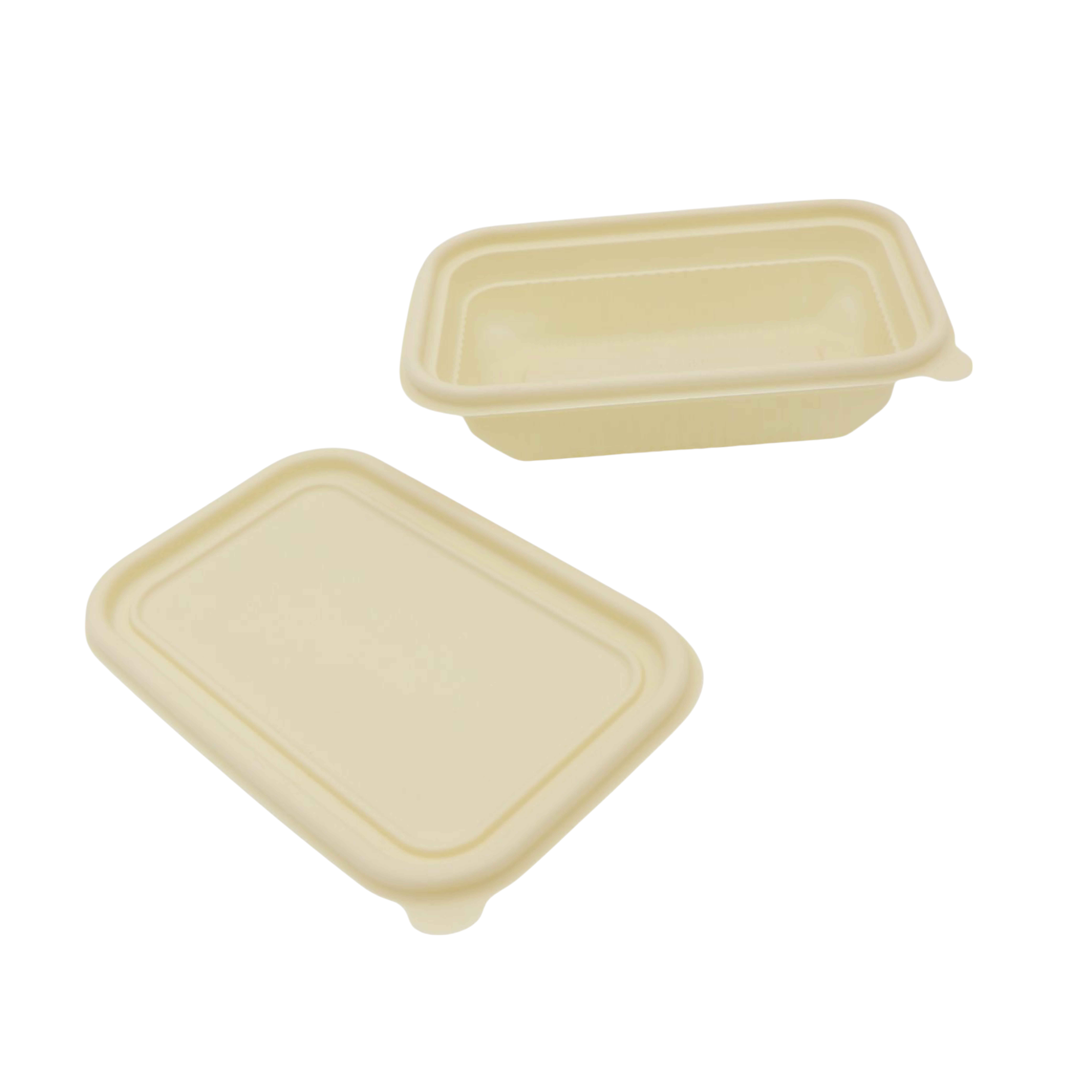 Microwavable Takeaway Lunchbox Food Tray with Lid 18.5x12cm Biodegradable Eco Friendly 10pack