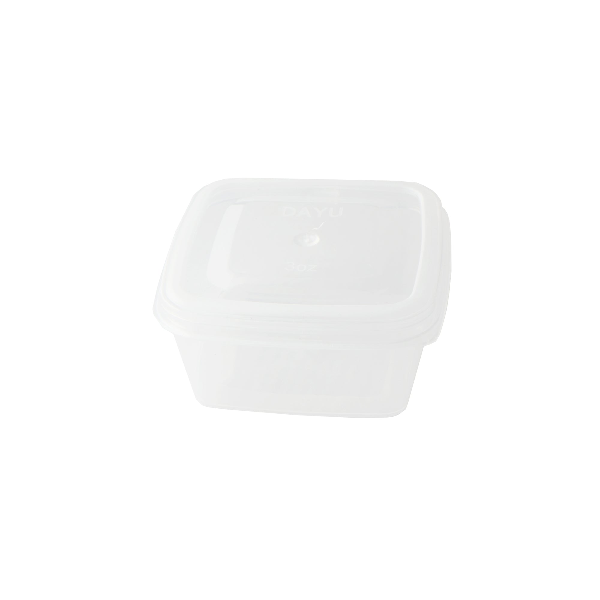 Disposable PP Takeaway Sauce Tubs Square - Plastic Dipping Container with Lid 10pack