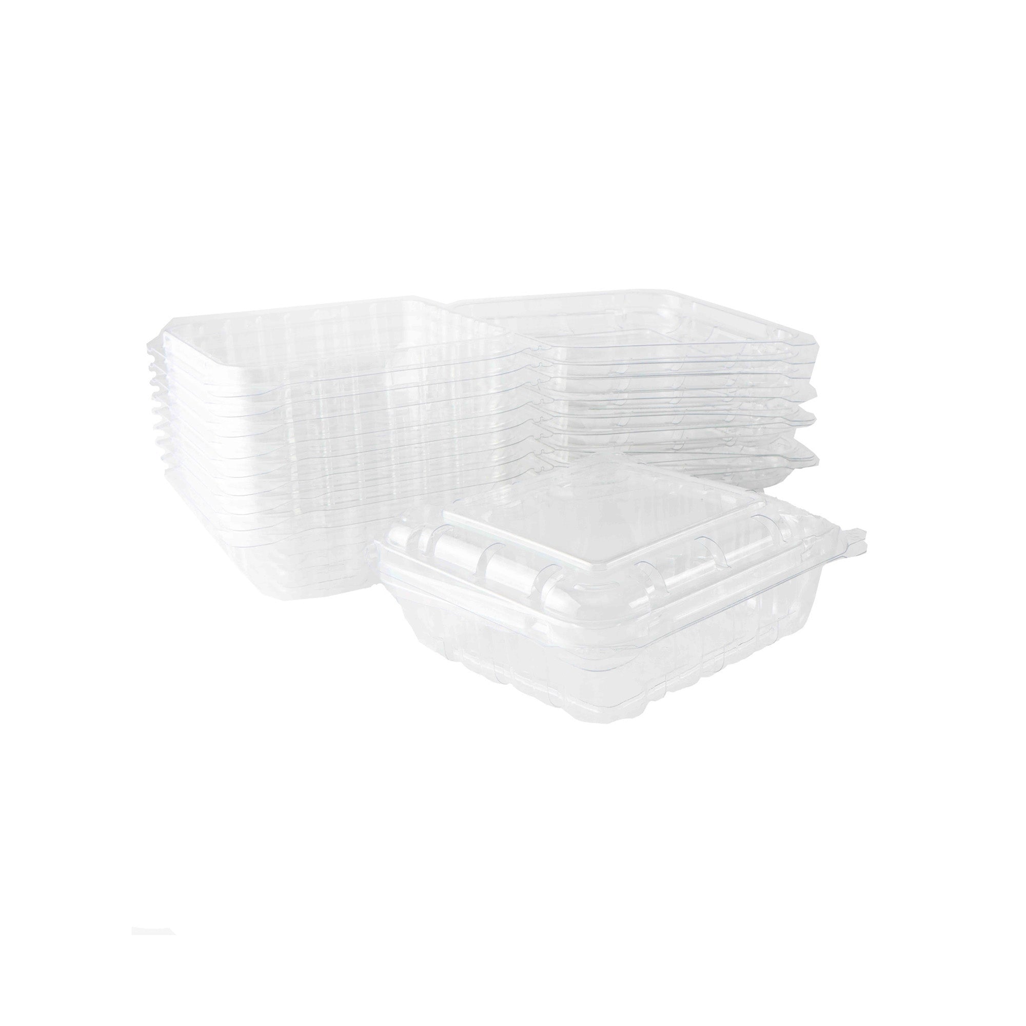 Disposable PP Fruit & Vegetable Packaging Container 11x4cm Blister Transparent Clamshell Flip Lid 10pack
