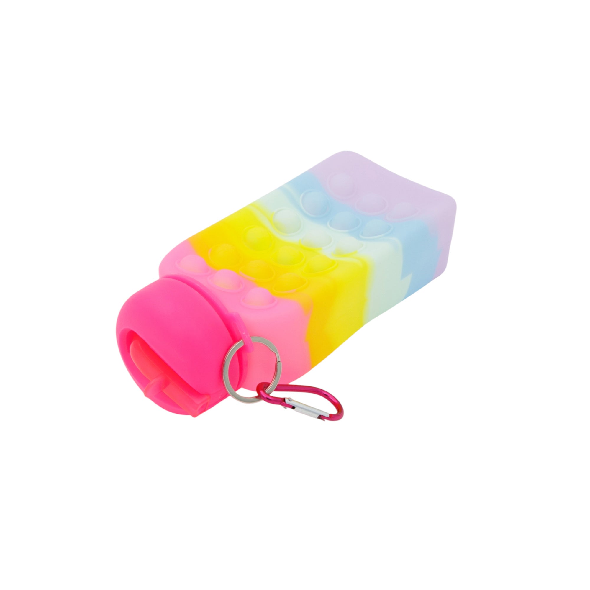 Squeezable Colourful Silicone Bubble Water Leak-Proof Bottle for Kids 500ml