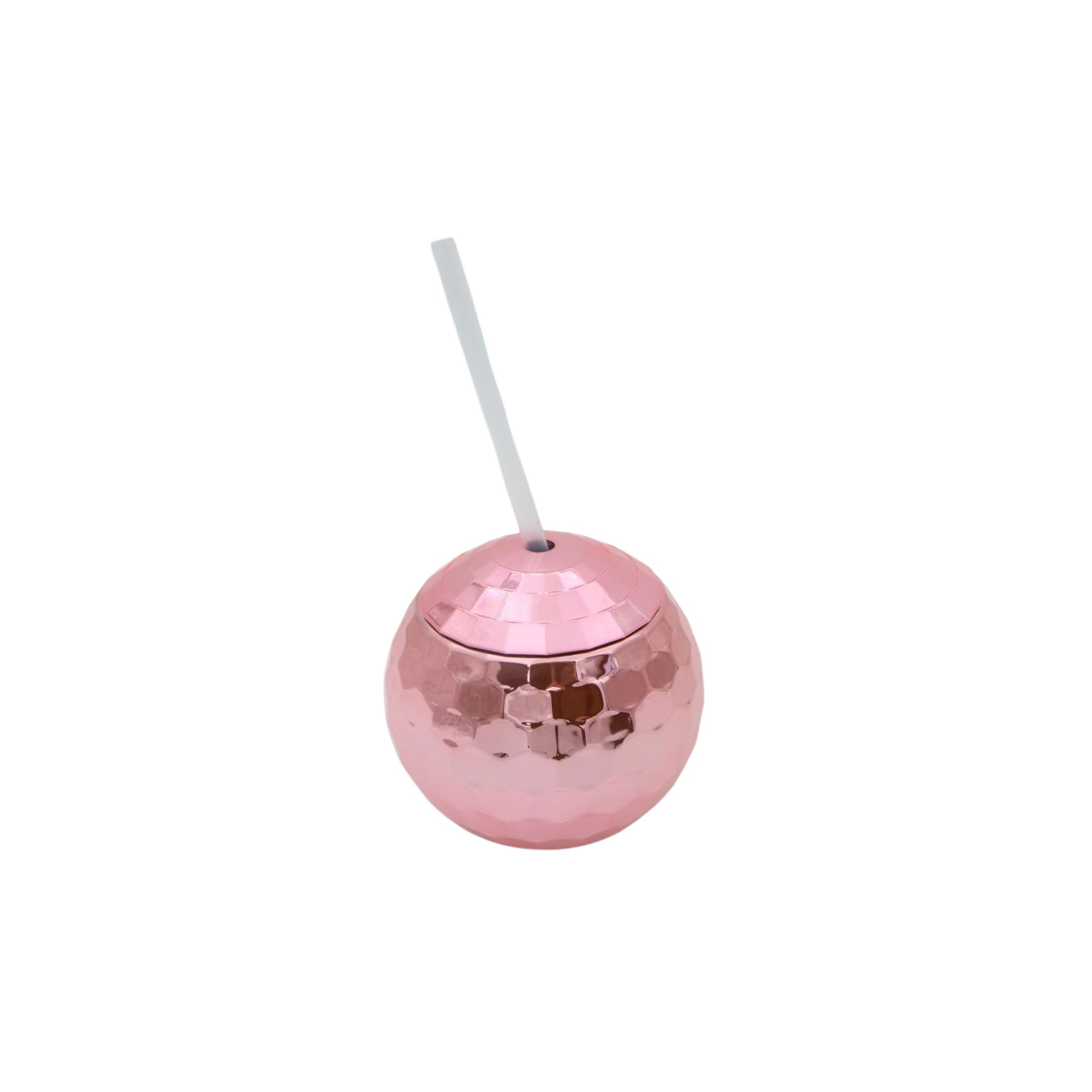 Disco Ball Smoothie Cup 350ml Tumbler with Straw