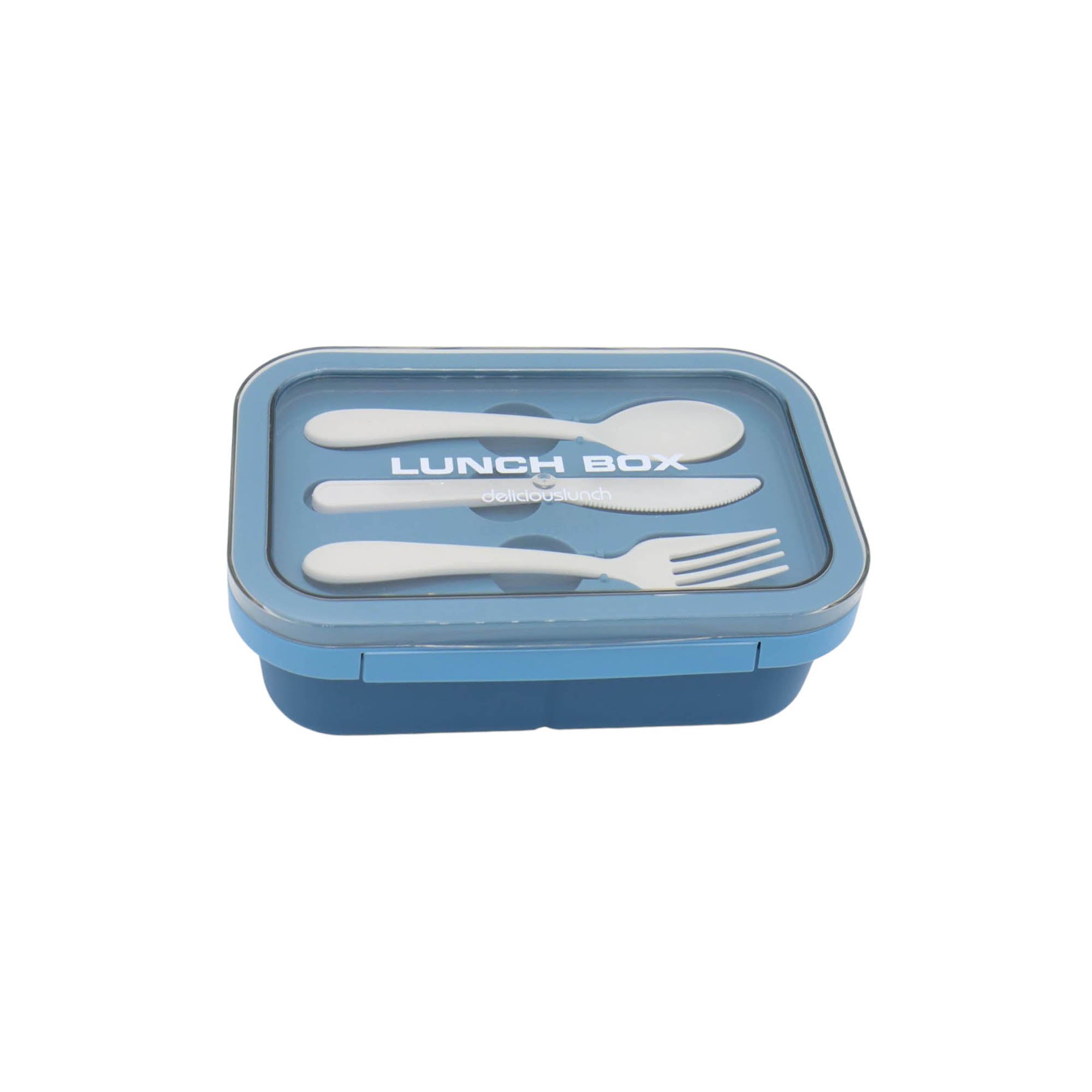 Wonderful Life Lunch Box 3-Compartment with Reusable Utensils 1.25L