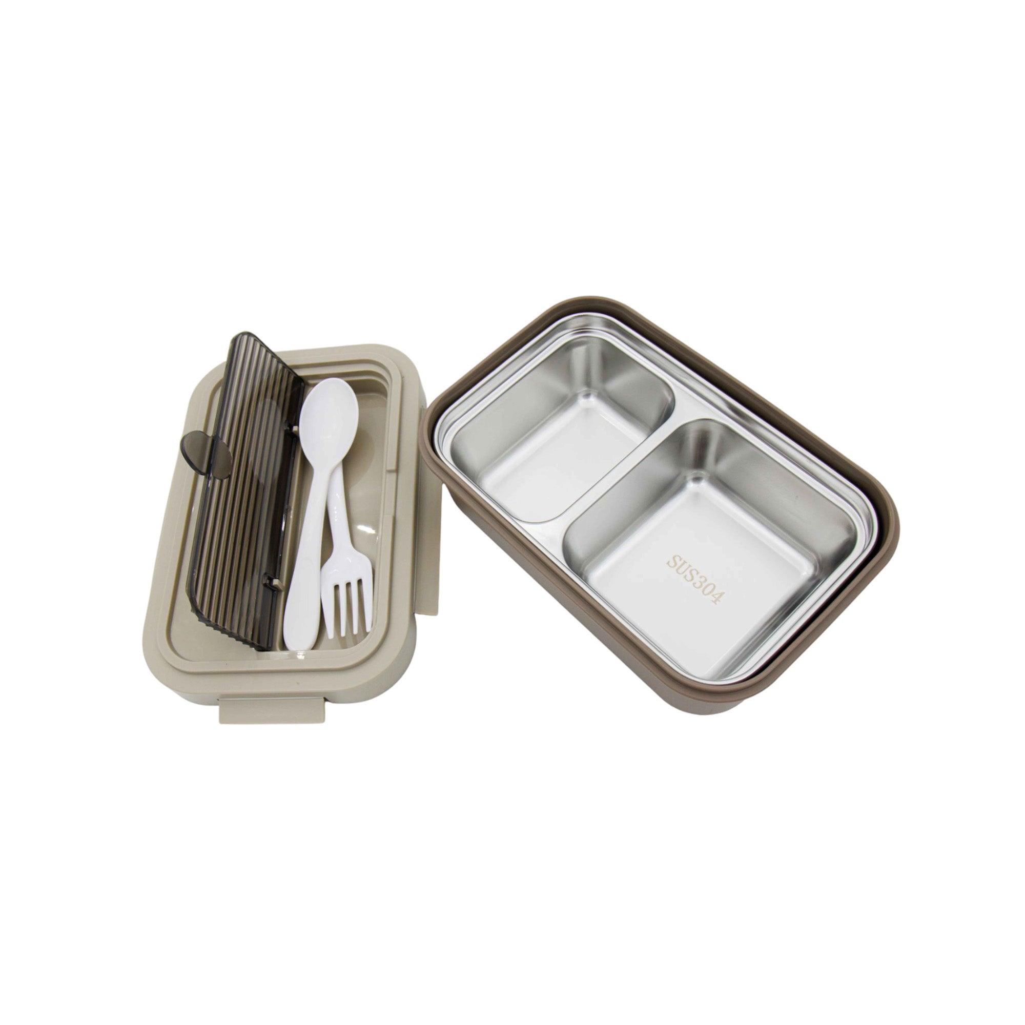 Wonferful Life Bento Thermal Lunch Box with Reusable Utensils Plastic 1.2L