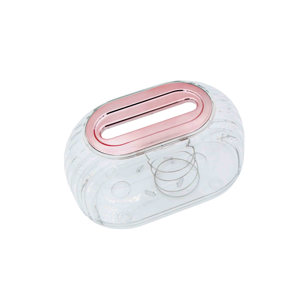 Acrylic Tissue Box Dispenser & Storage Organizer Clear 22x13x10cm Spring-Loaded