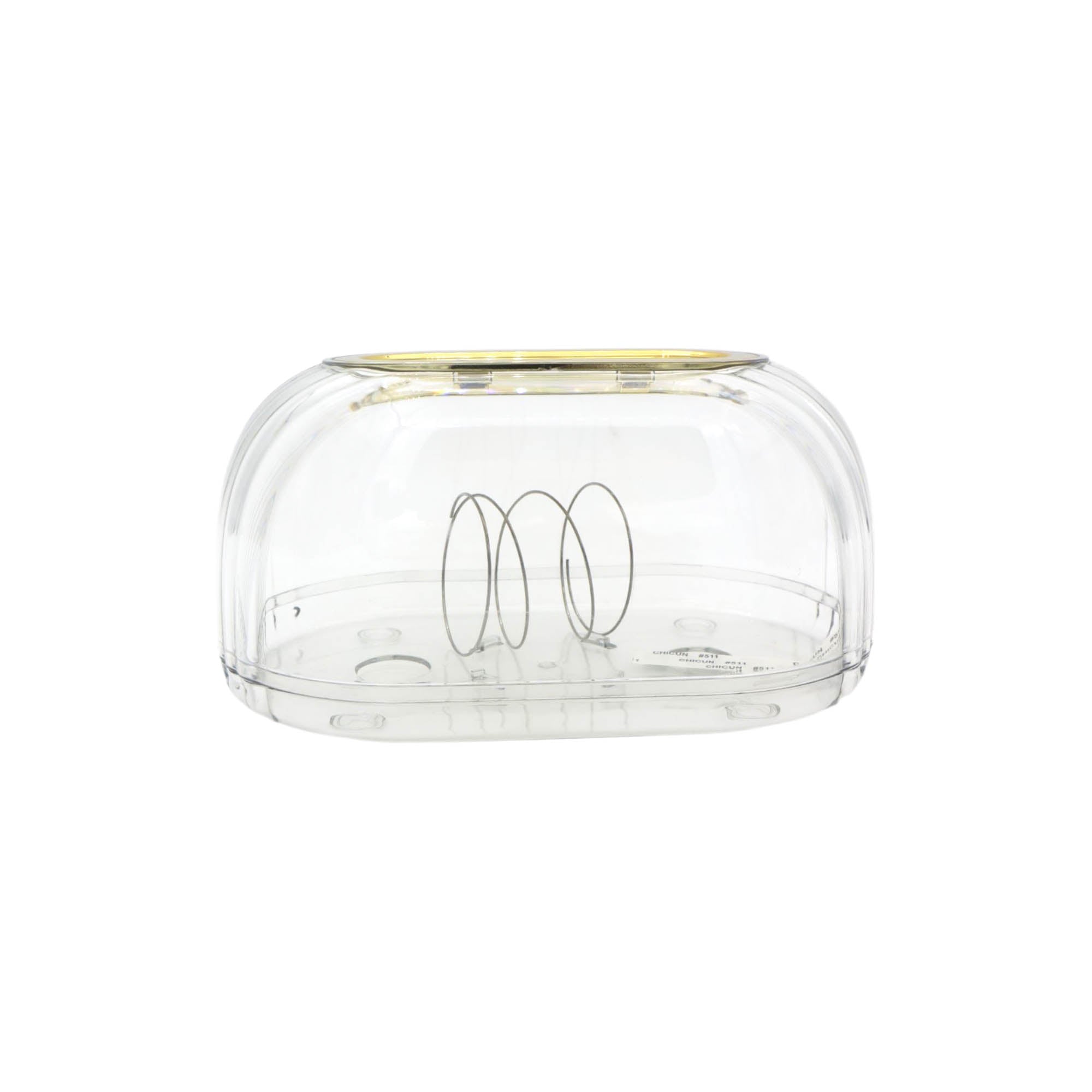 Acrylic Tissue Box Dispenser & Storage Organizer Clear 22x13x10cm Spring-Loaded