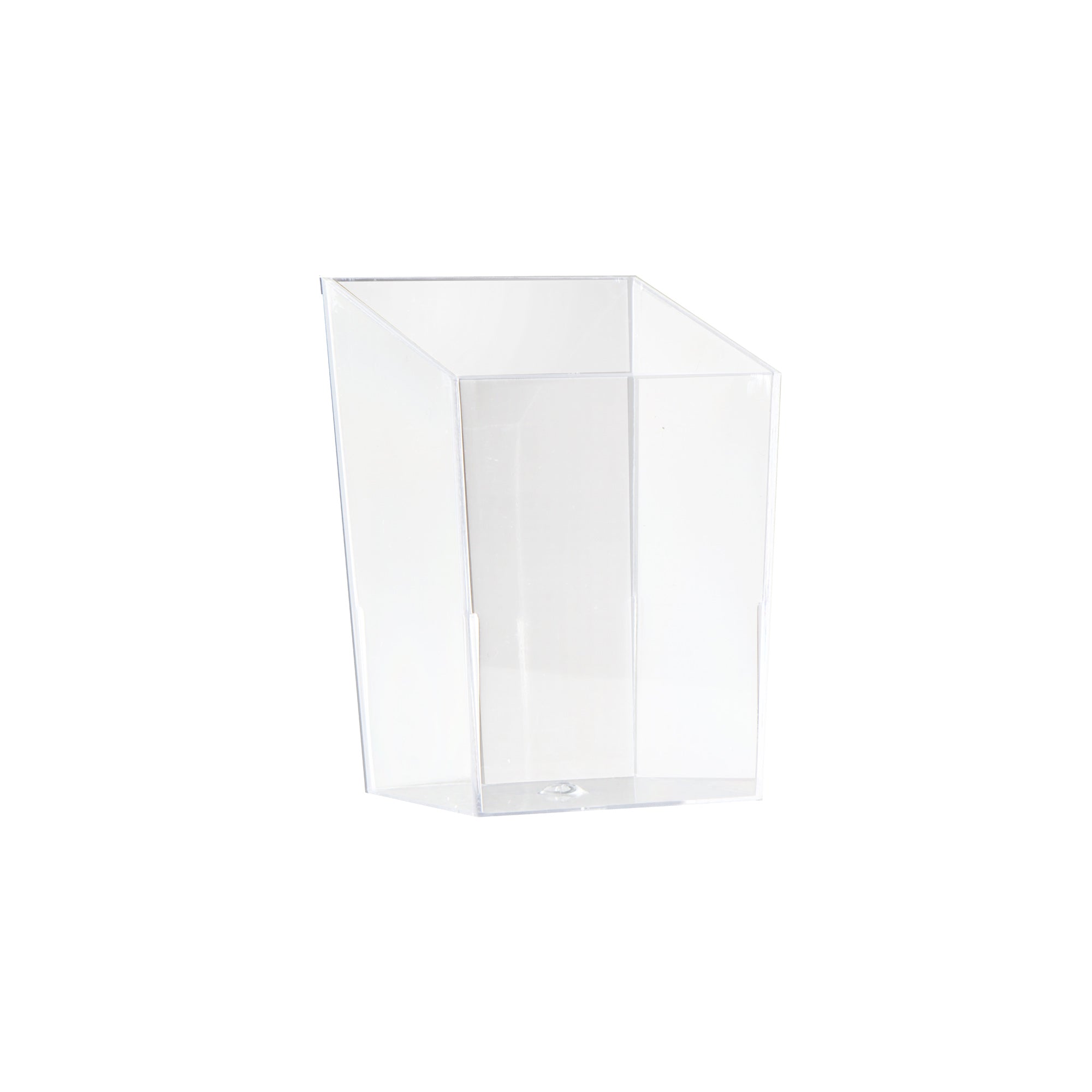 Acrylic Square Clear Reusable Plastic Dessert Cups 85ml 10Pcs 4.6x7cm