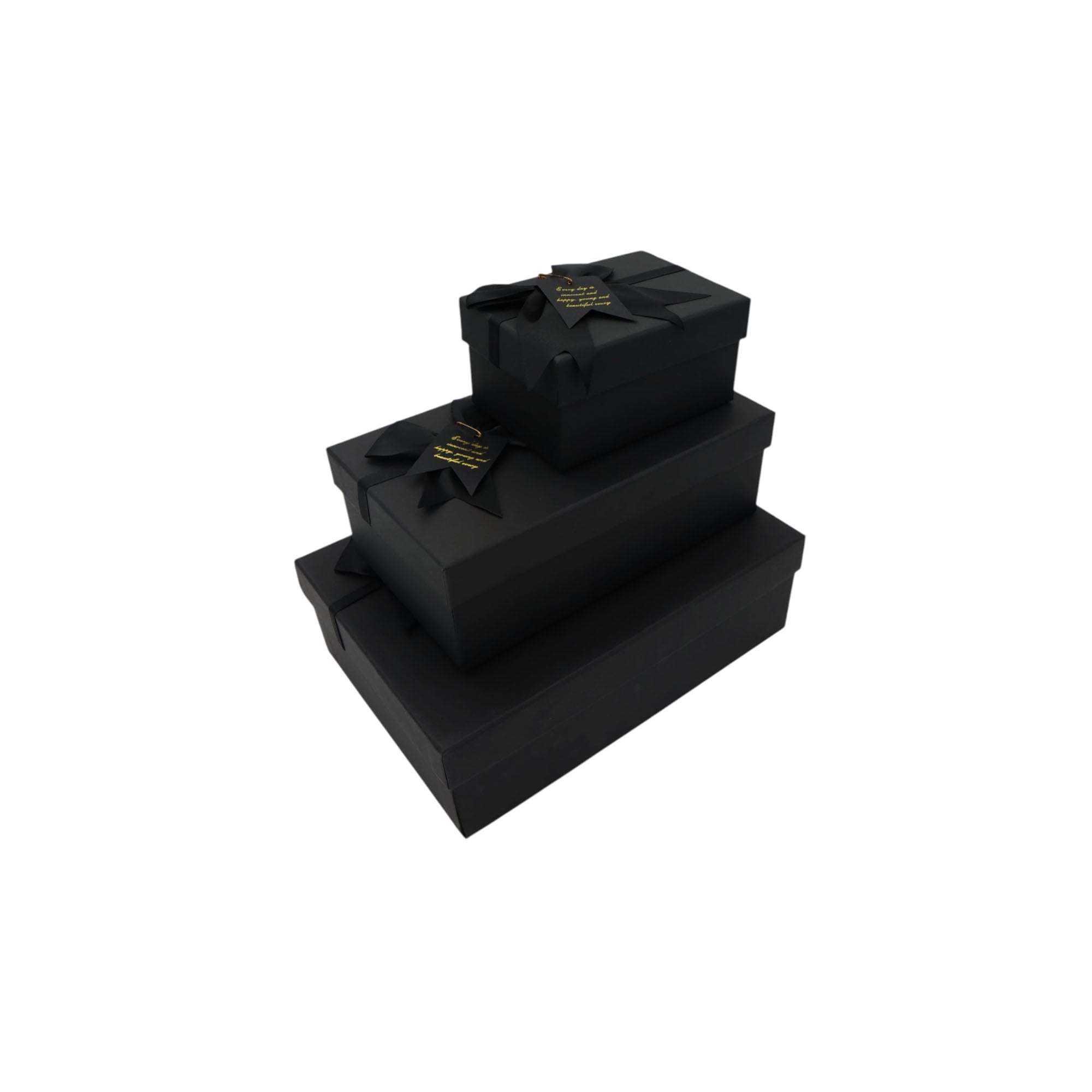 Nested Luxury Bow Gift Box 3pc Set