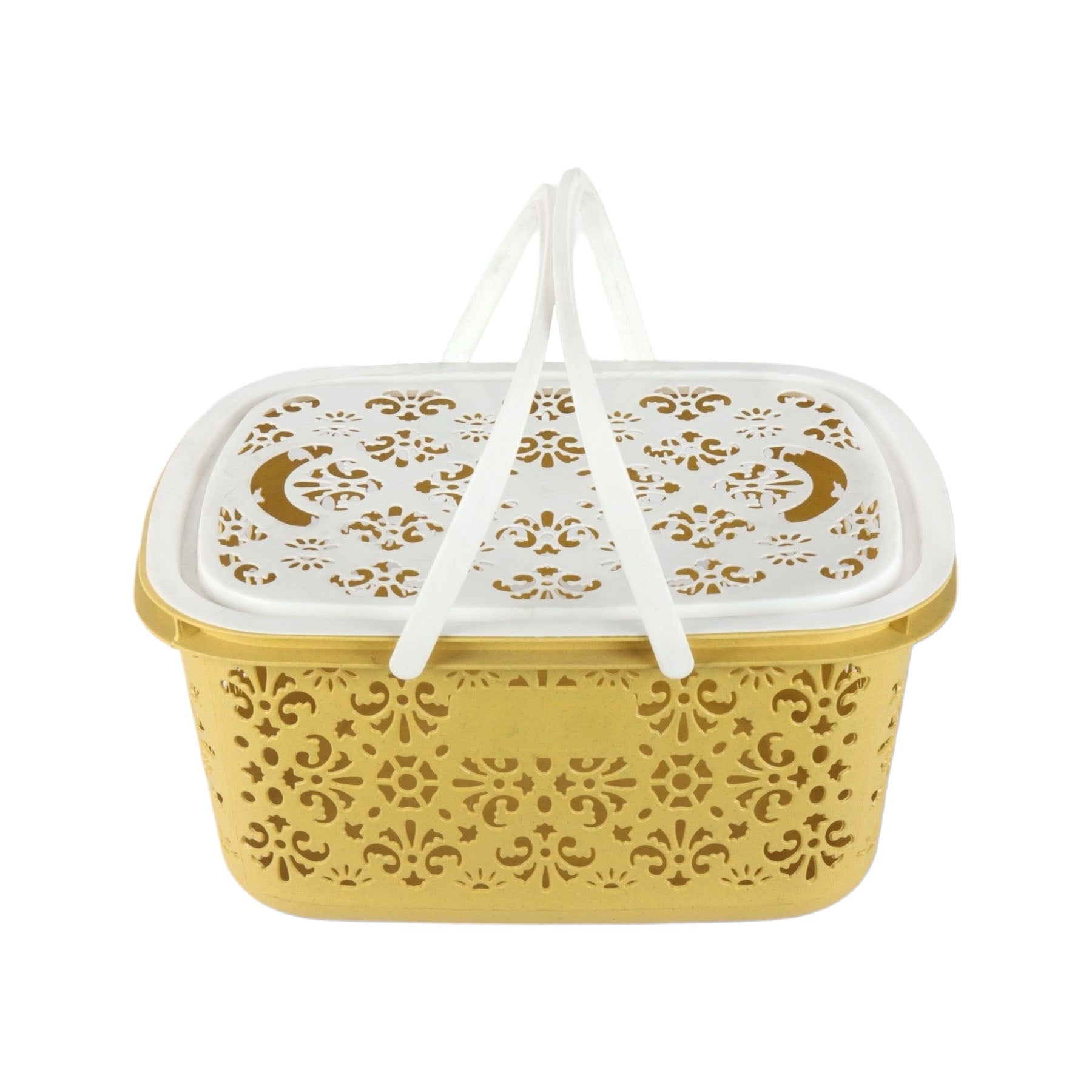 Picnic Basket with Handle and Lid Medium