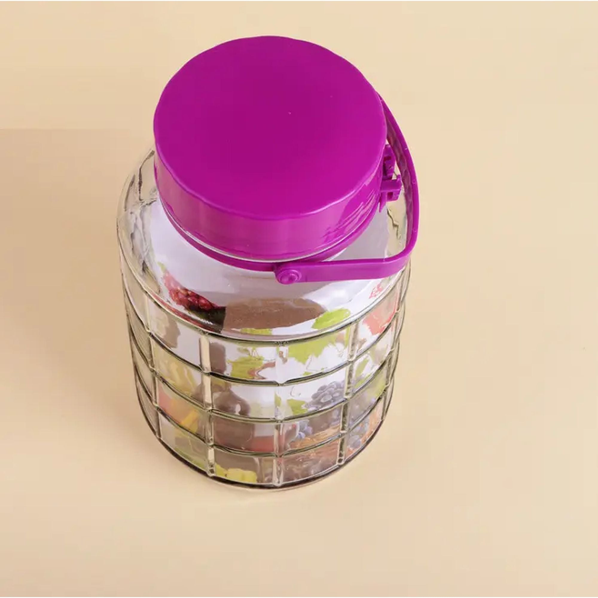 Glass Storage Jar 5L Container Jug Wide mouth with Carry Handle 536