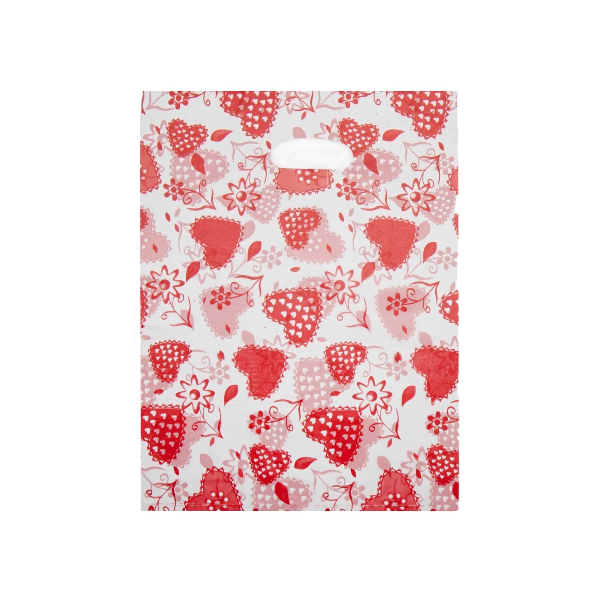 Plastic Boutique Bag Printed Small 20x30cm 25pack