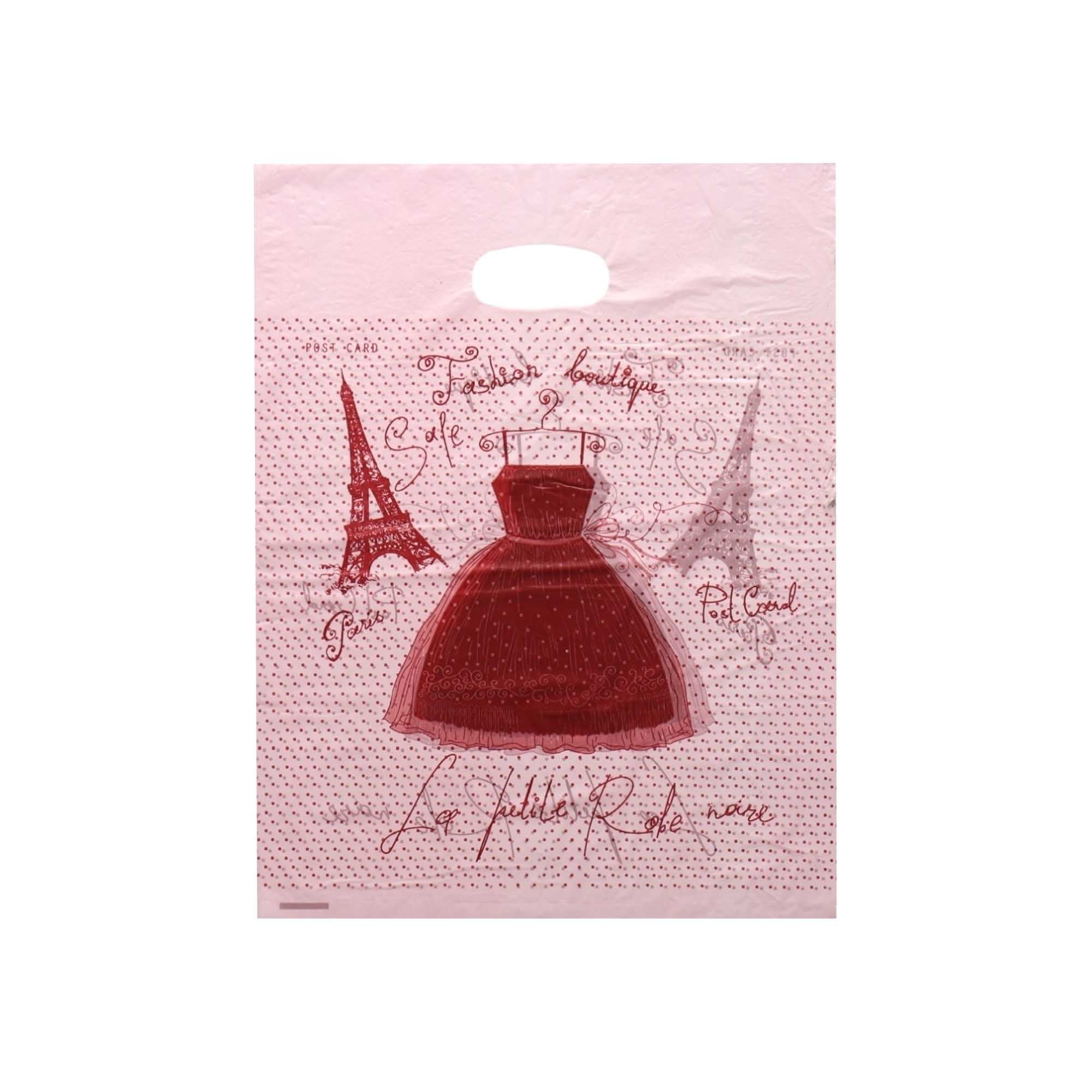 Plastic Boutique Bag Printed Large 30x40cm 25pack