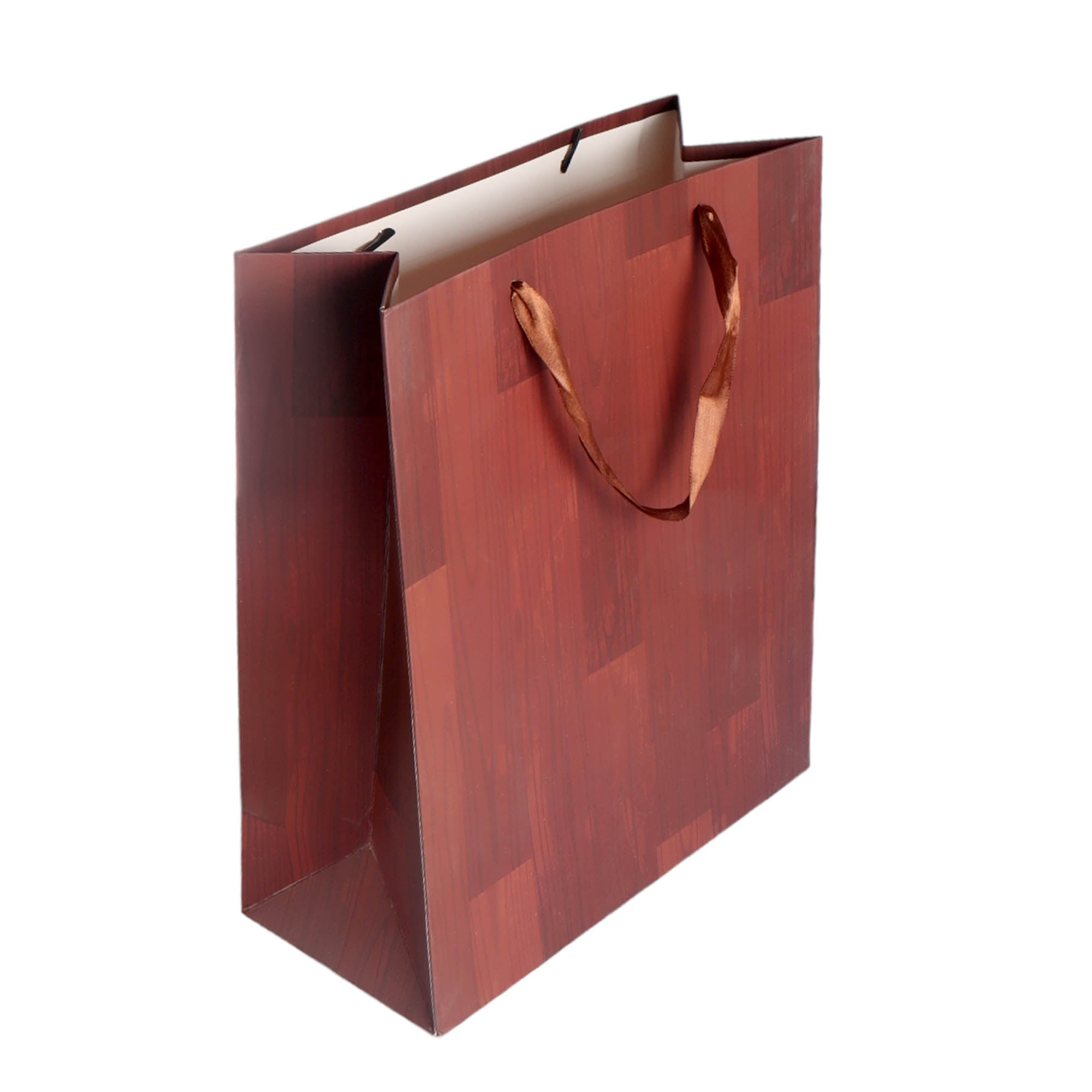 Designer Gift Paper Bag Wood 26x32cm Large