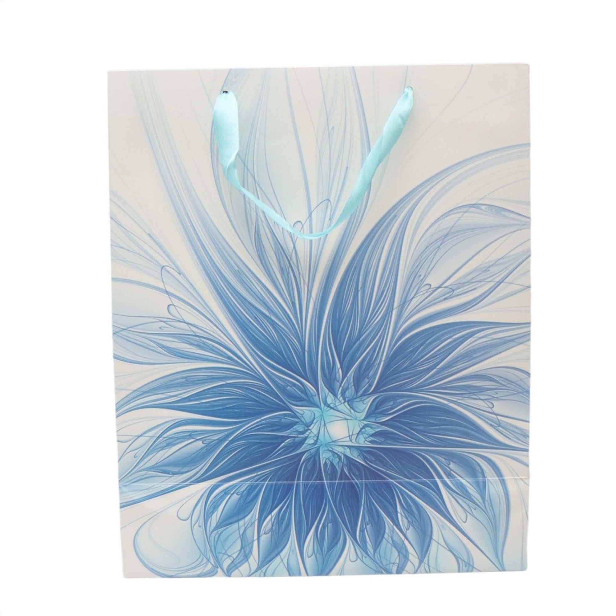 Designer Gift Paper Bag Flower Print 26x32cm Medium