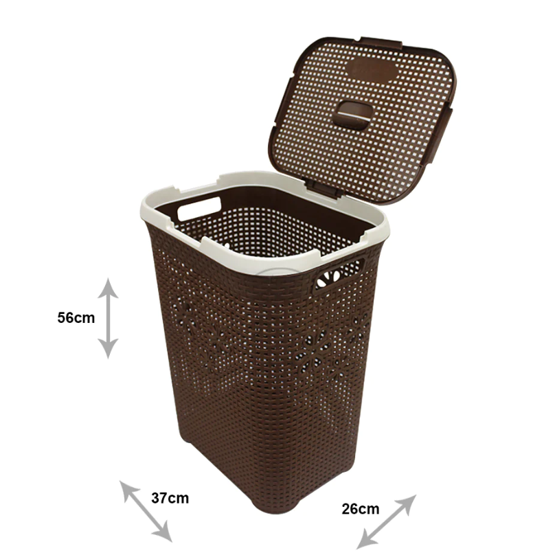 Otima 50L Daisy Laundry Bin - Linen Basket Plastic