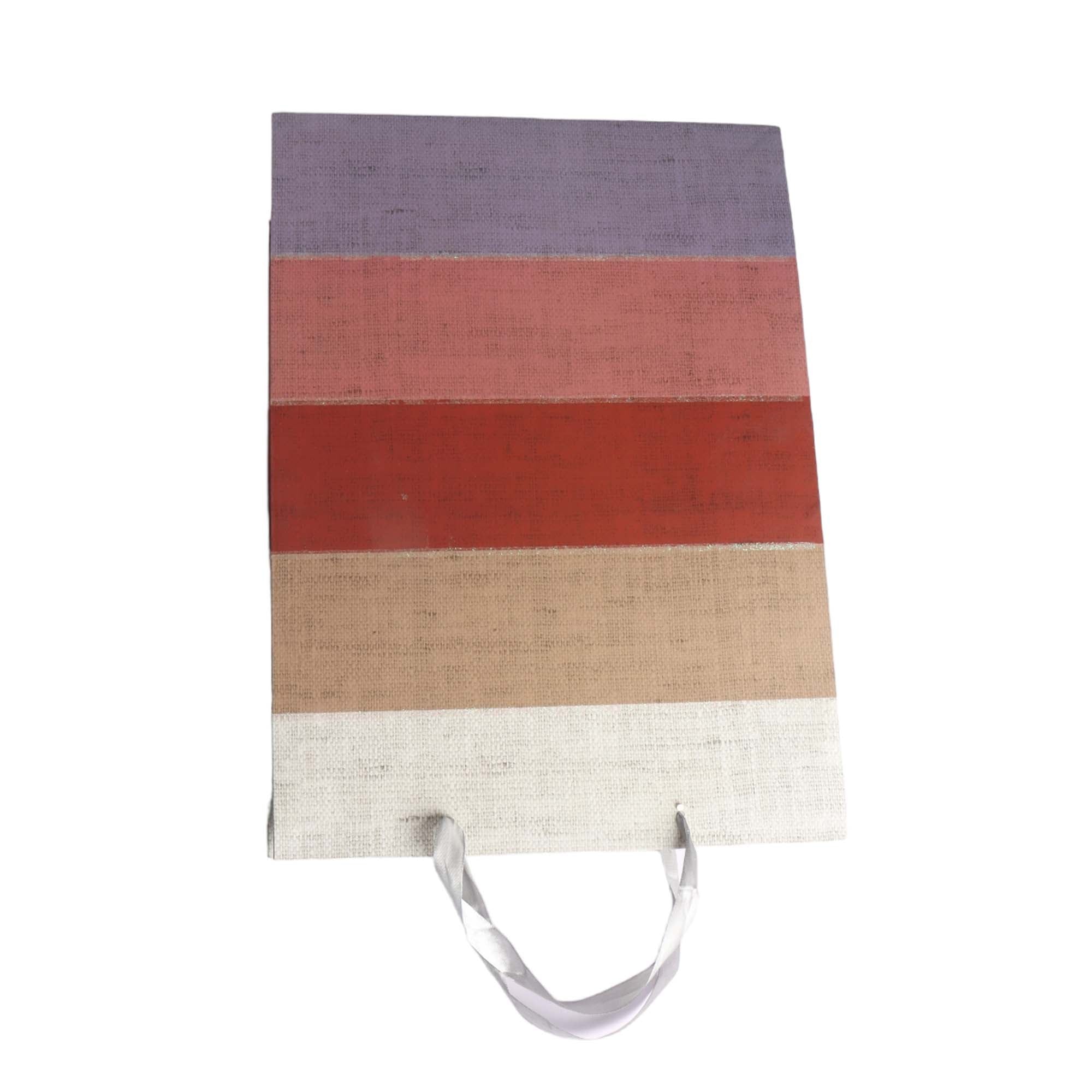 Designer Gift Paper Bag Colour Stripes 18x23cm Small