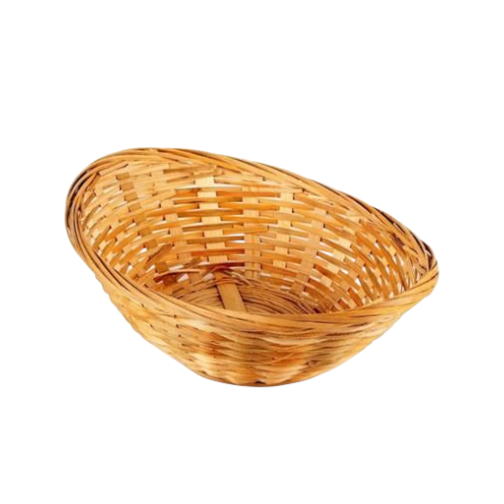 Bamboo Oval Basket Brown 17cm