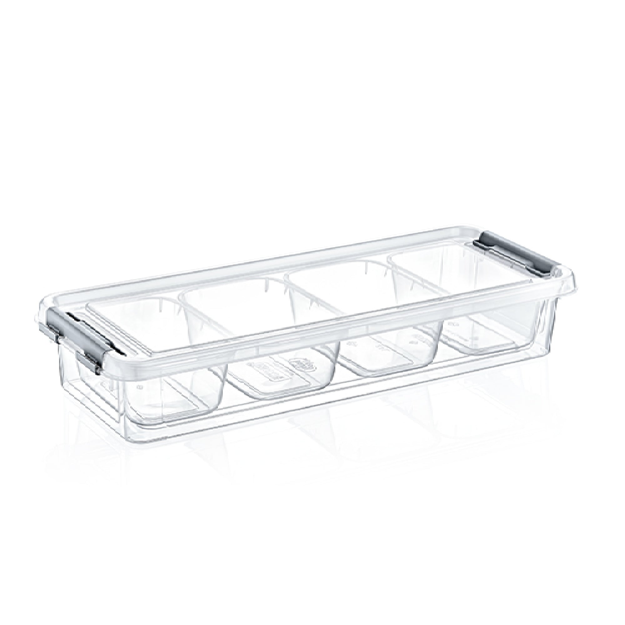 Hobby Life Plastic Grand Flat Storage Utility Container Organiser Box 4-Division 021064