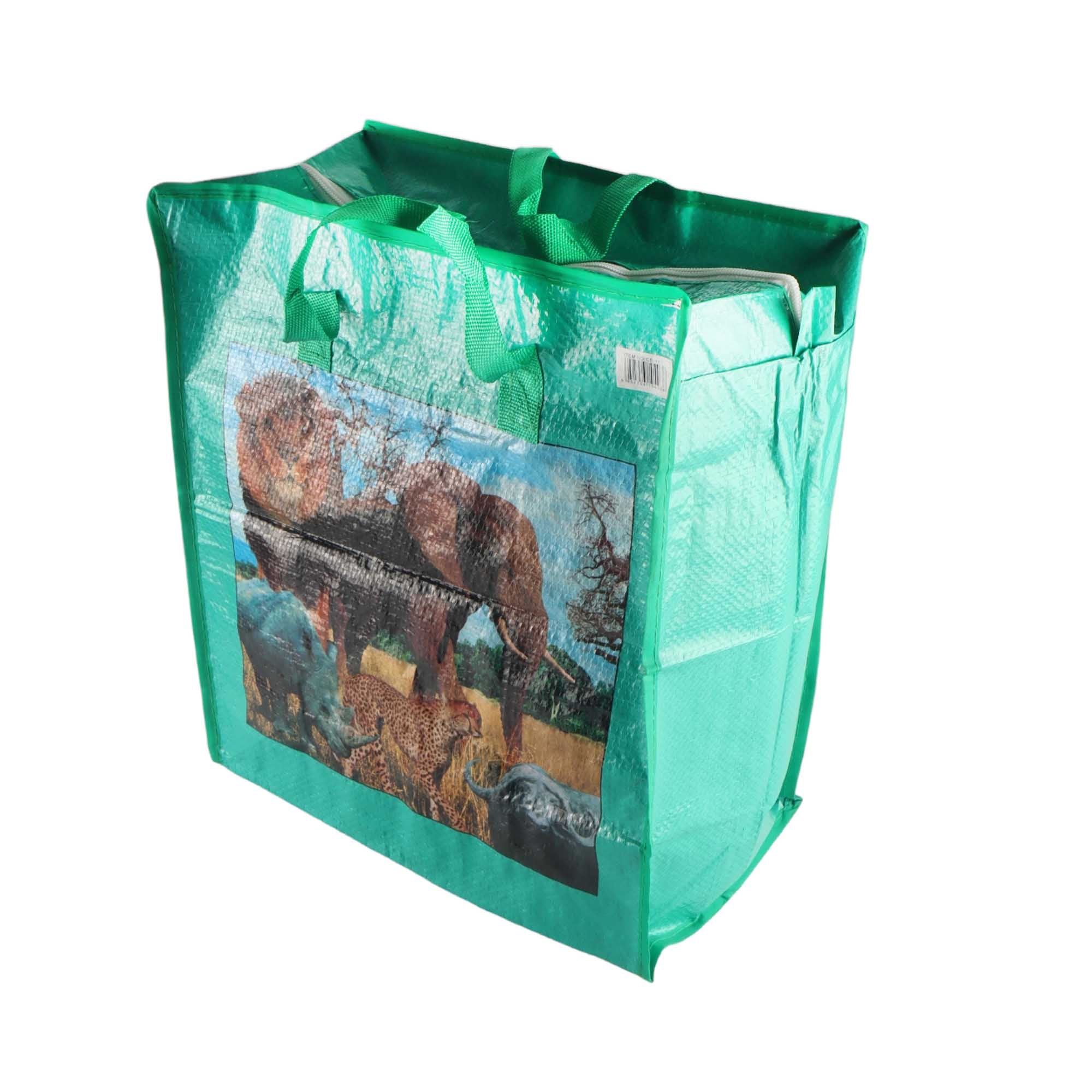 China Woven Shopping Bag Animal Print 38.5x34+17.5cm