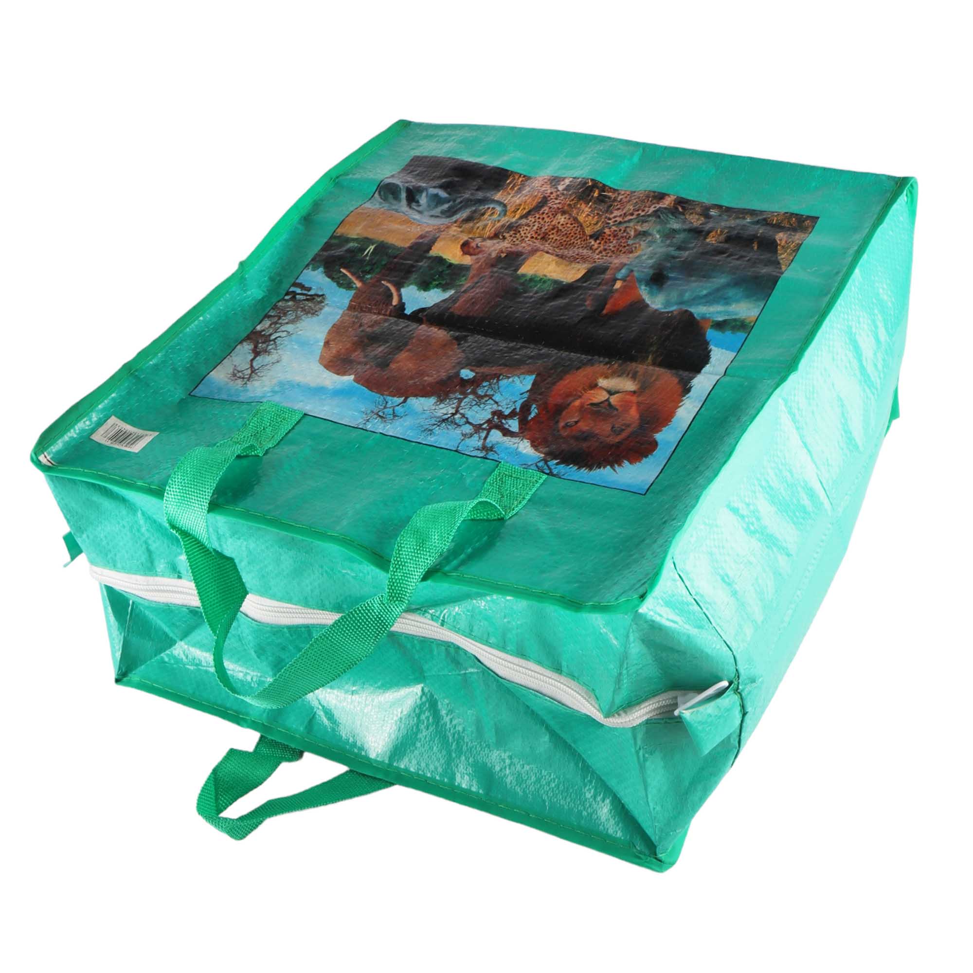 China Woven Shopping Bag Animal Print 38.5x34+17.5cm