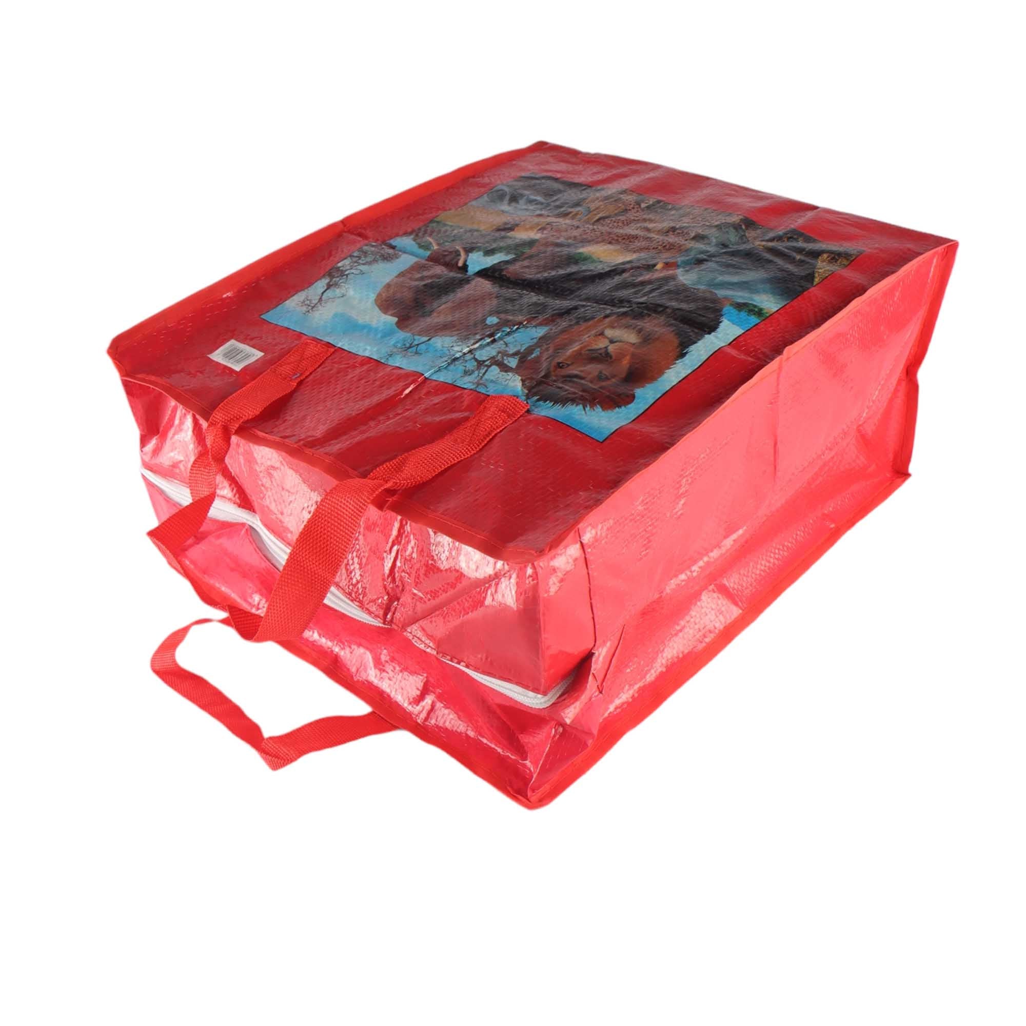 China Woven Shopping Bag Animal Print 38.5x34+17.5cm