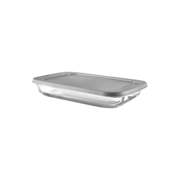 Rectangle Casserole with Grey Lid