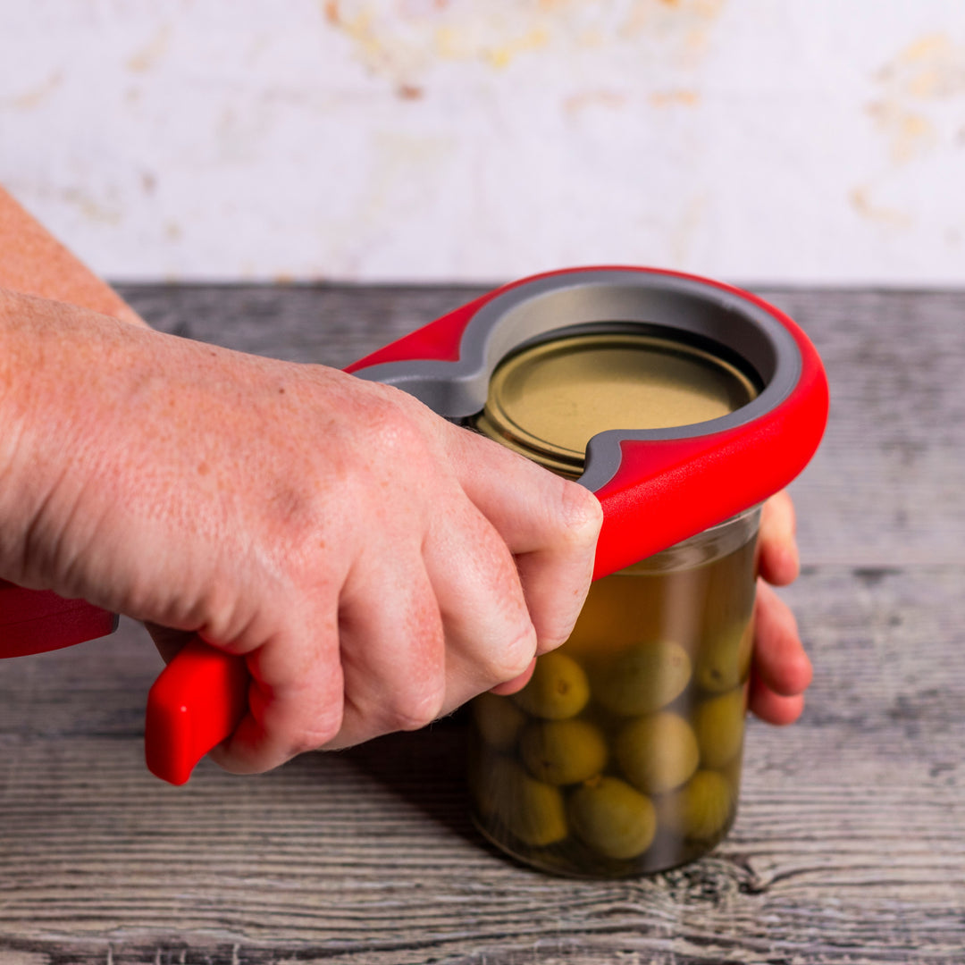 Regent Kitchen Jar Opener Plastic and Silicone Red & Grey 21169