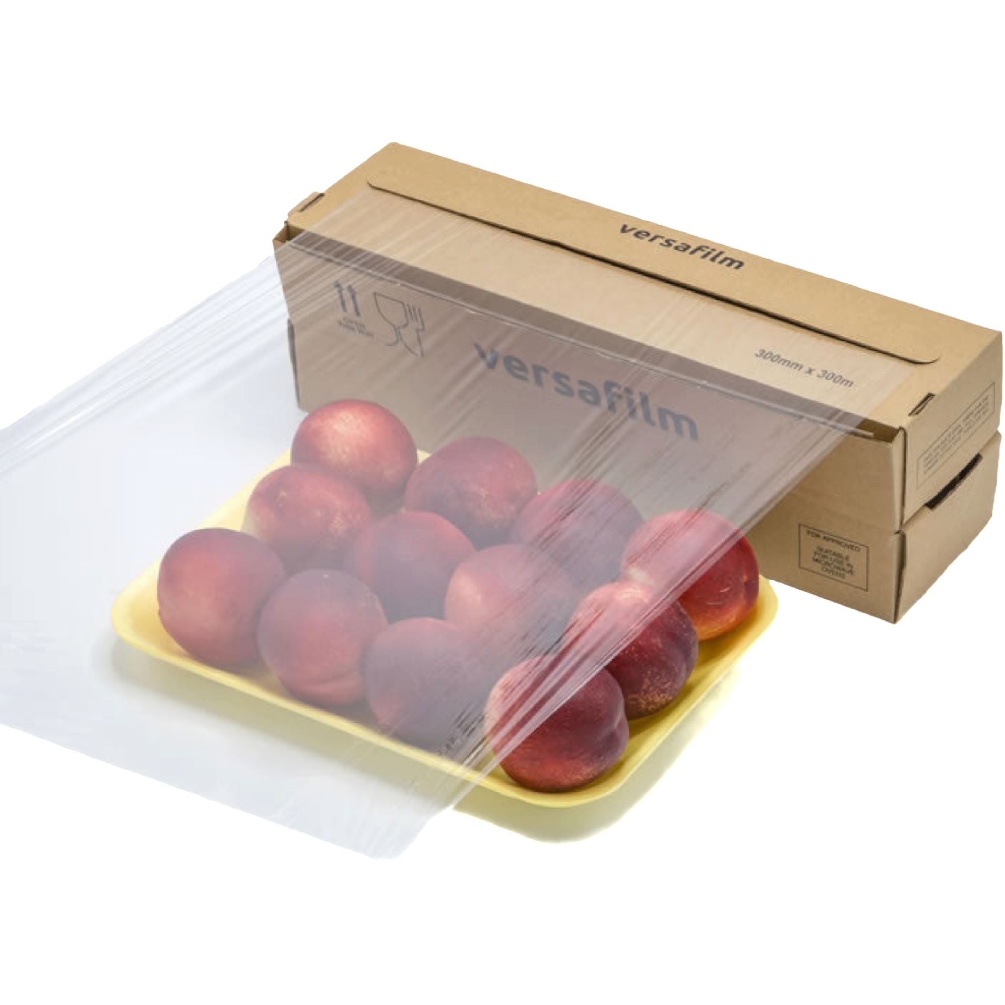 Cling Film Food Wrap 300mmx300m Roll with Dispenser Complete