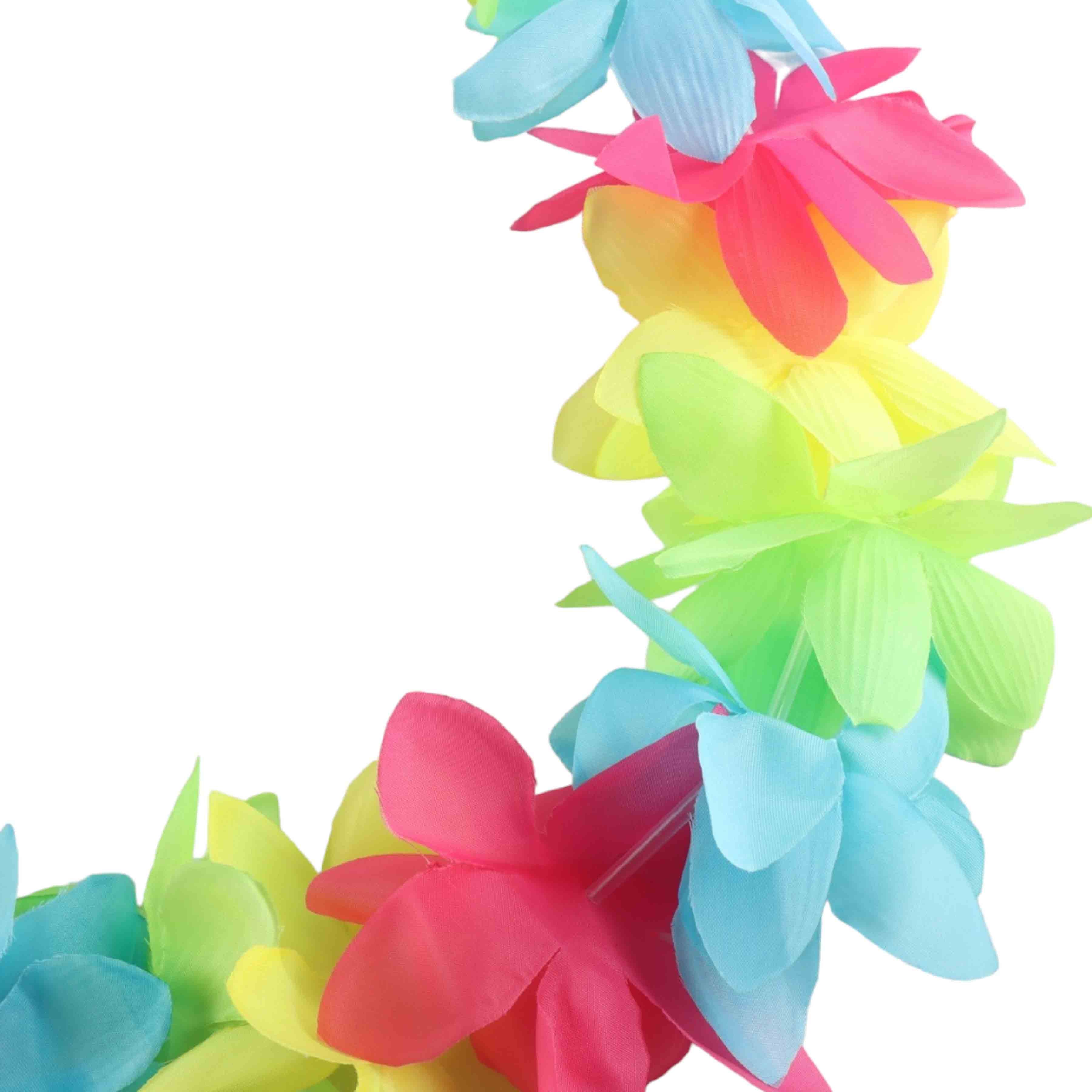 Tropical Hawaiian Lei Luau Flowers Necklaces Garland