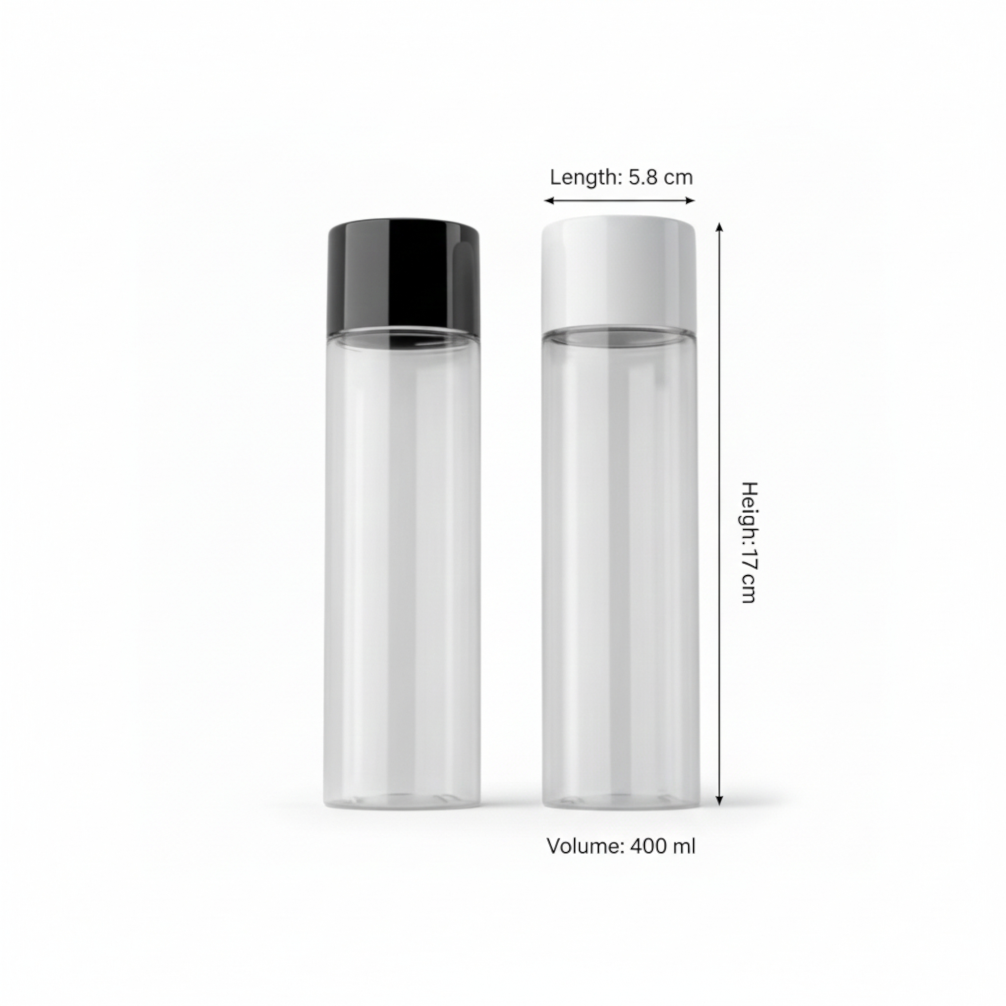 Plastic PET Water Bottle with Lid