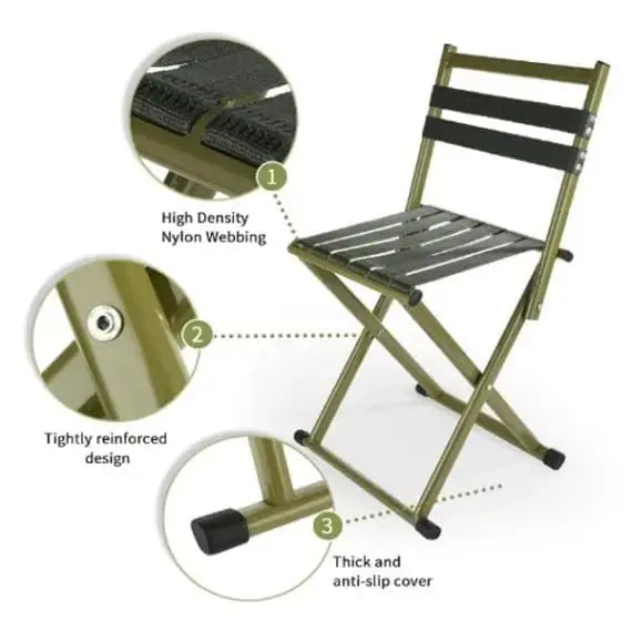 Portable Camping Steel Folding Chair 50x34x42cm