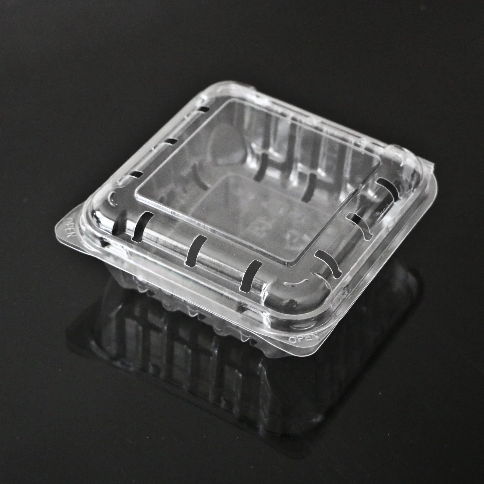 Disposable PP Fruit & Vegetable Packaging Container 11x4cm Blister Transparent Clamshell Flip Lid 10pack