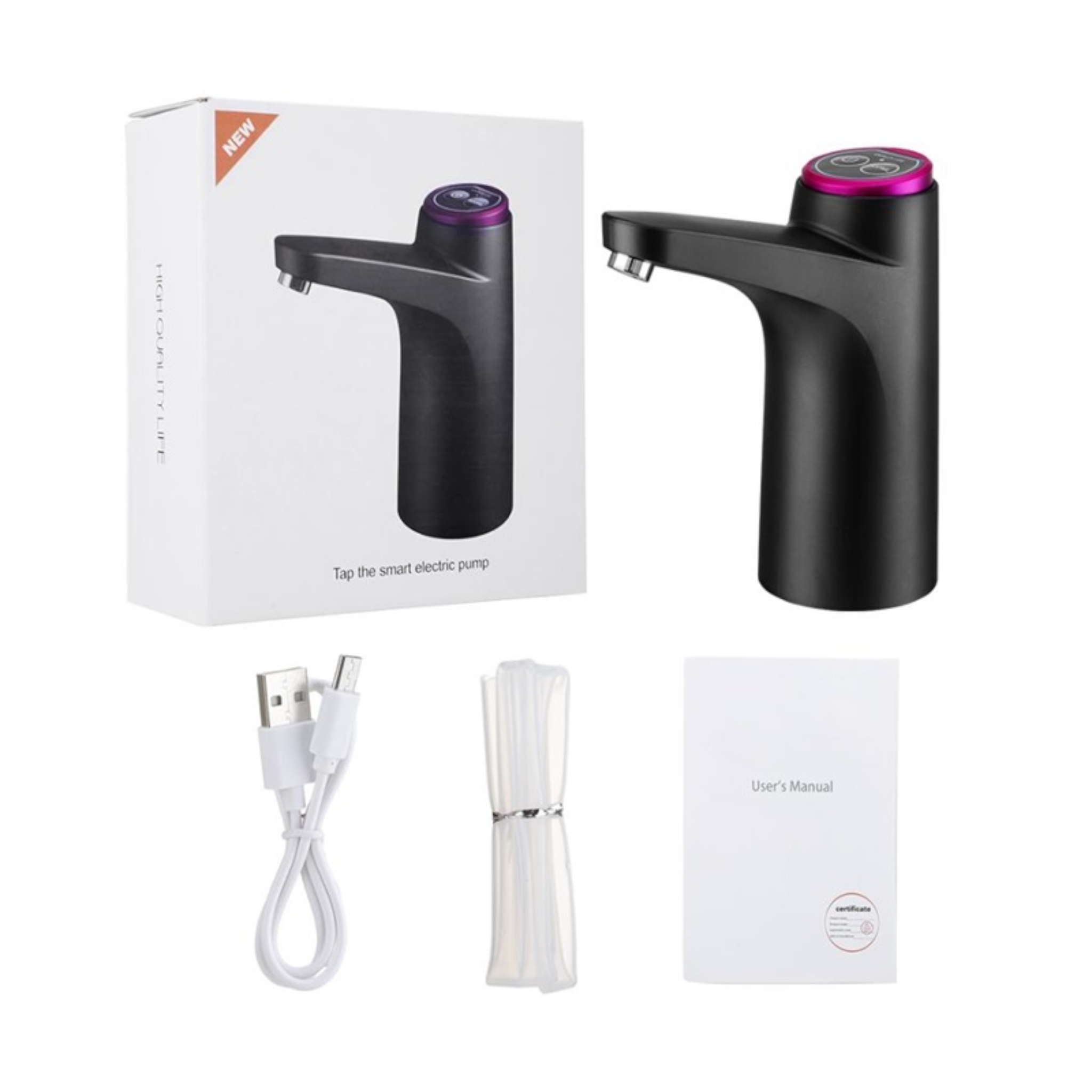 Automatic Touch Intelligent Water Pump with USB Charger 13.5x15cm