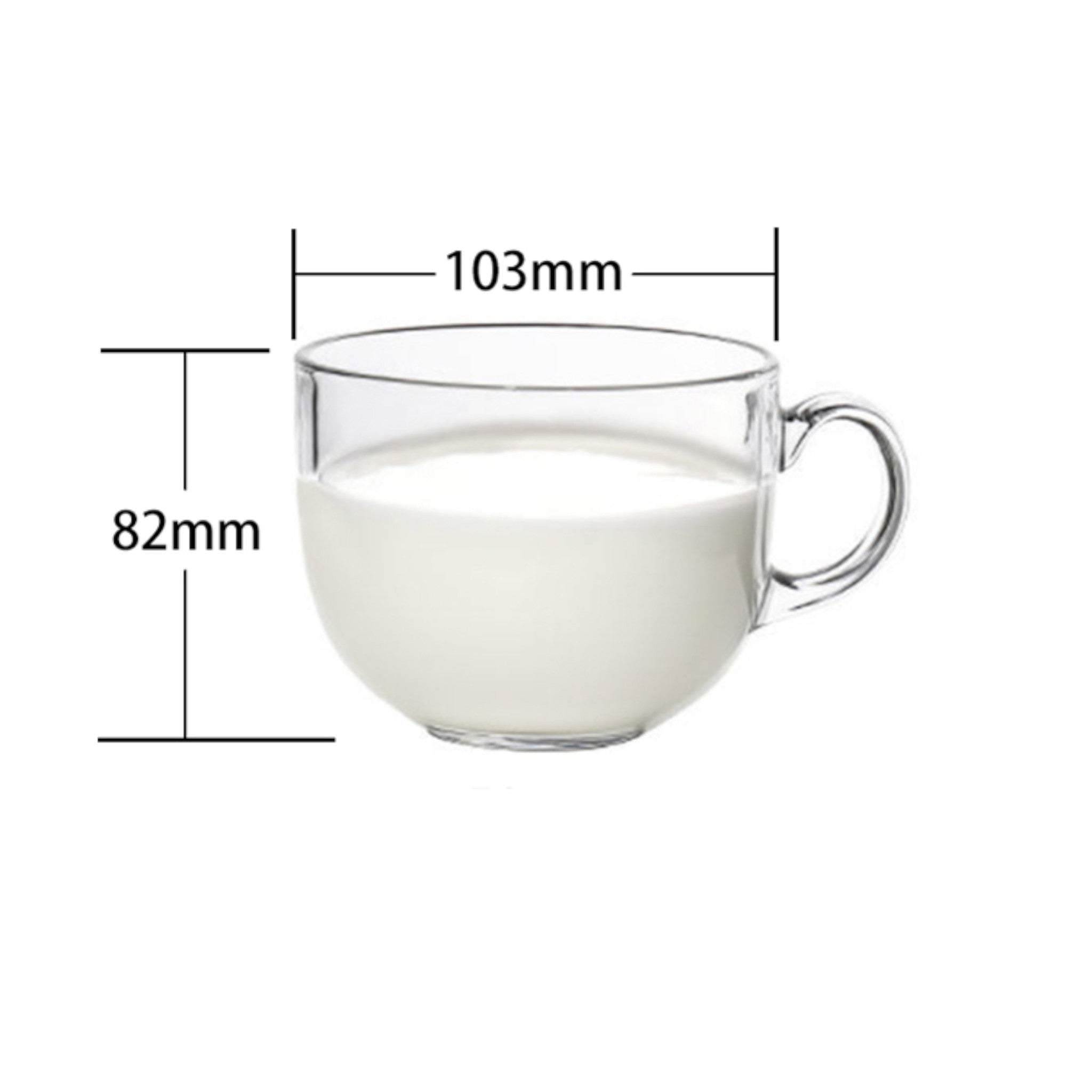 Breakfast Glass Cup Mug with Bamboo Wooden Lid & Spoon 1pc