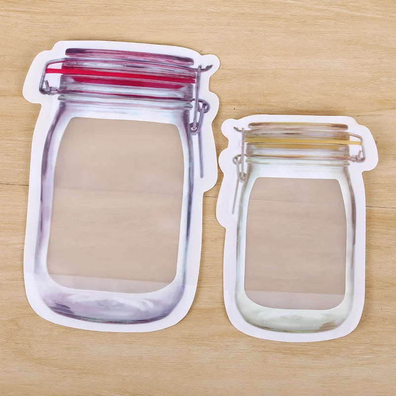 Food Packaging Zip pouches Bag with Clear Window Flat lay Food Saver 12pack