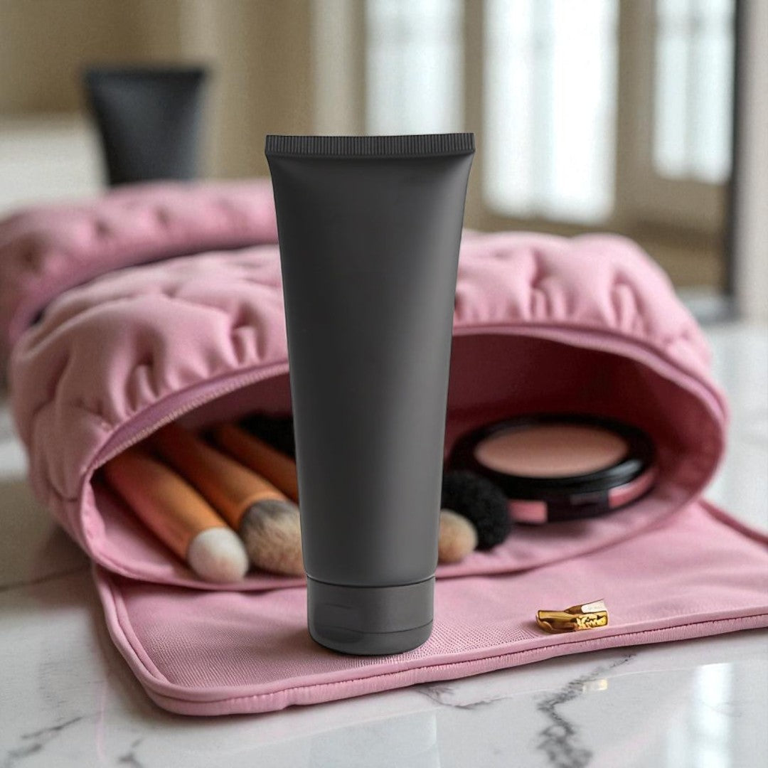 50ml Cosmetic Refillable Cream Tube Matte Black