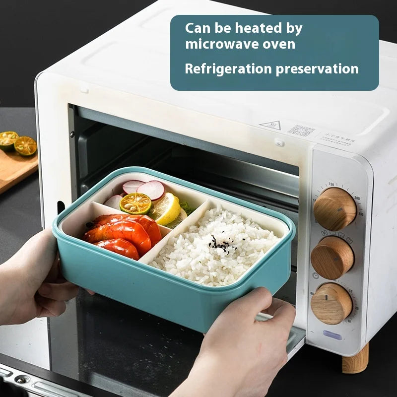 Wonderful Life Lunch Box 3-Compartment with Reusable Utensils 1.25L