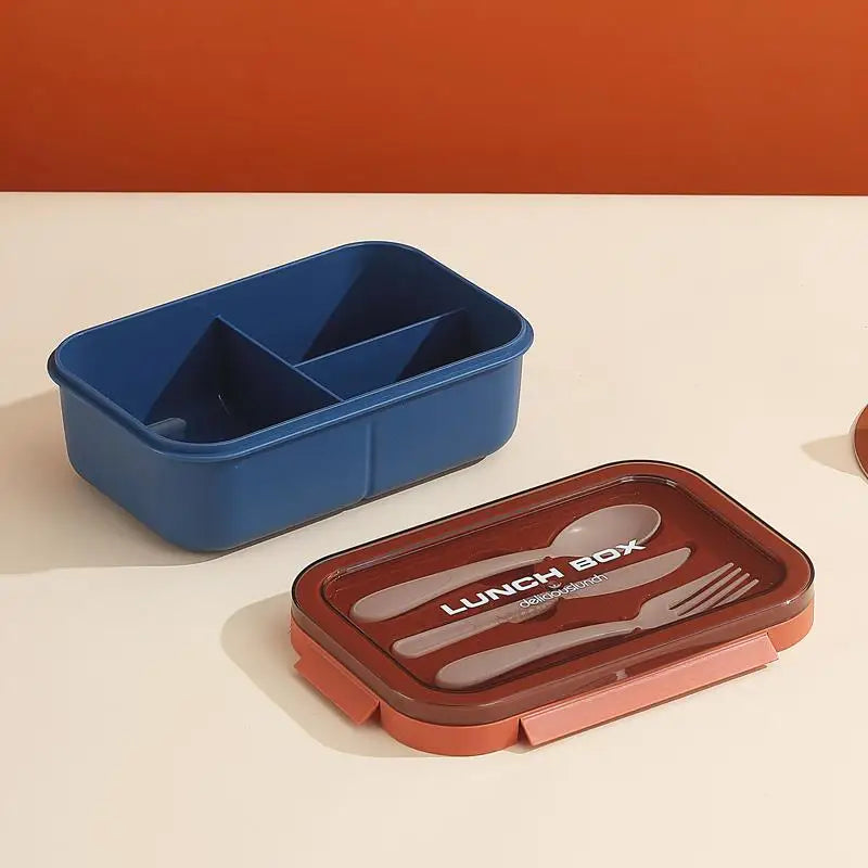 Wonderful Life Lunch Box 3-Compartment with Reusable Utensils 1.25L