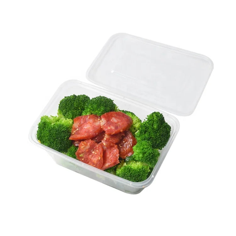 Disposable PP Takeaway Food Container Rectangular with Lid 10pack