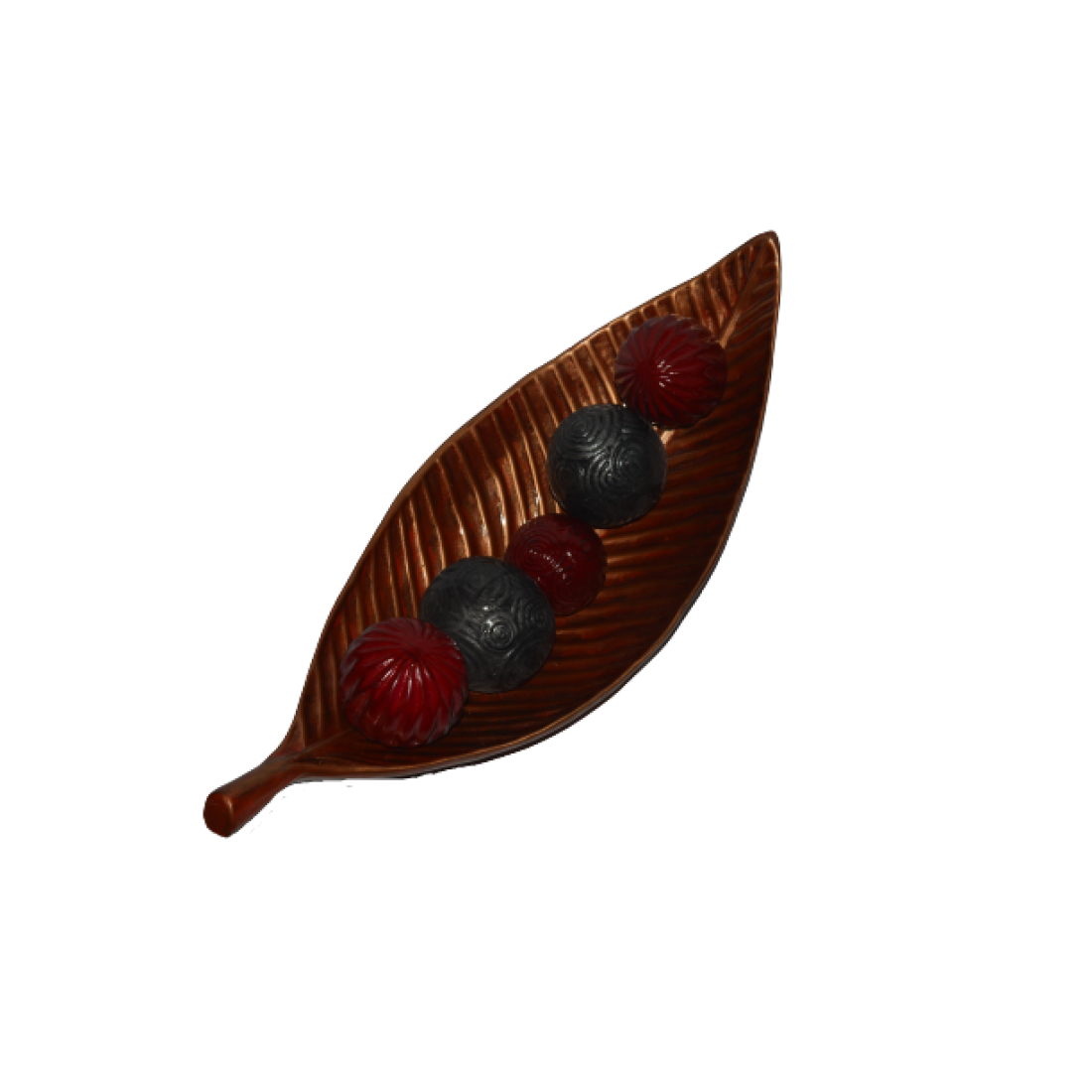 Server Leaf Metallic Base 65cm Bronze