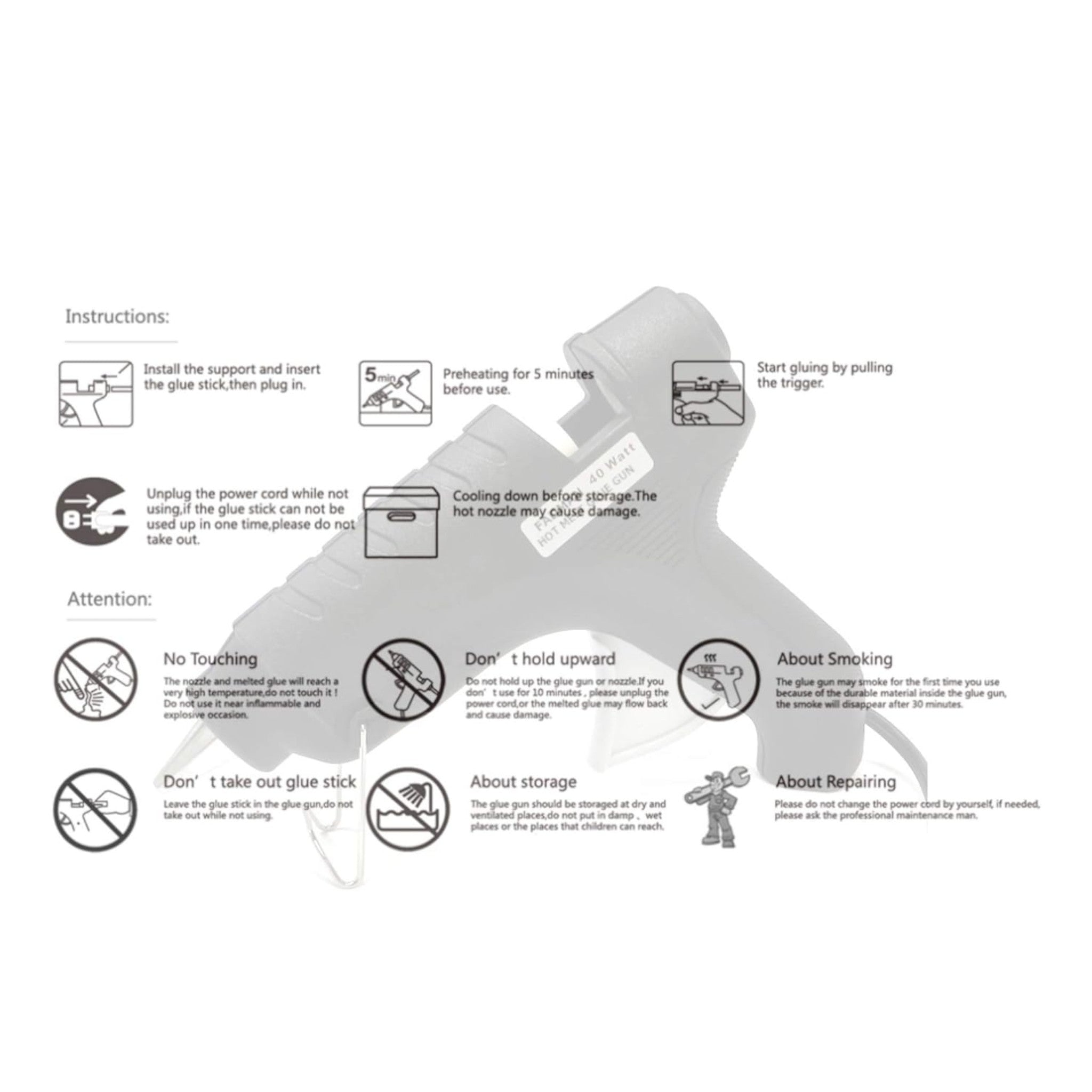 Adlock Glue Gun 40Watt Standard