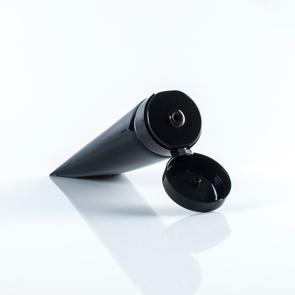 50ml Cosmetic Refillable Cream Tube Gloss Black