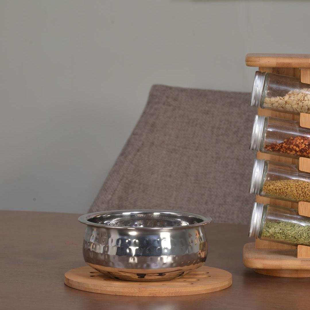 Regent Cookware Serving Bowl 300ml Hammered Stainless Steel